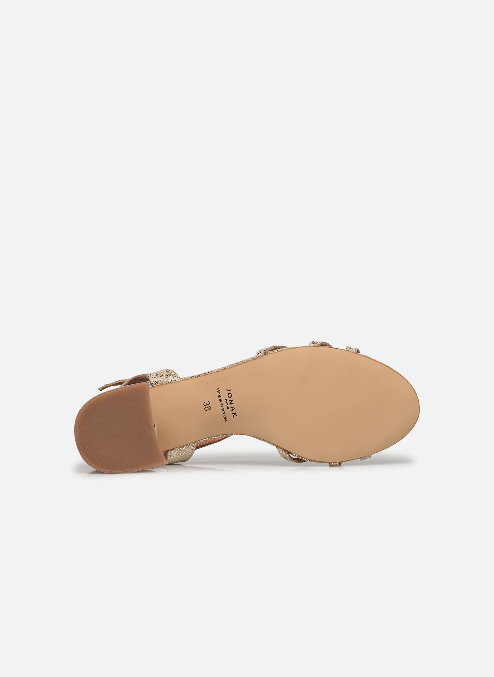 Sandalen met sleehak en plateau ADELIA dames goud en brons Jonak Sandalen met sleehak en plateau ADELIA dames goud en brons Platine