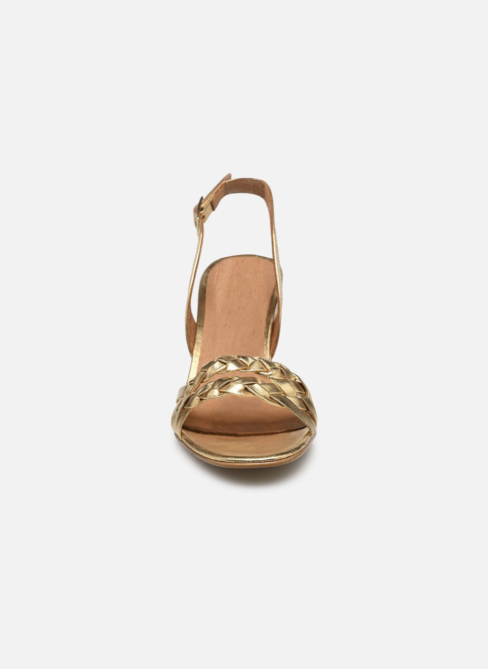 Sandalen met sleehak en plateau VICI dames goud en brons Jonak Sandalen met sleehak en plateau VICI dames goud en brons OR