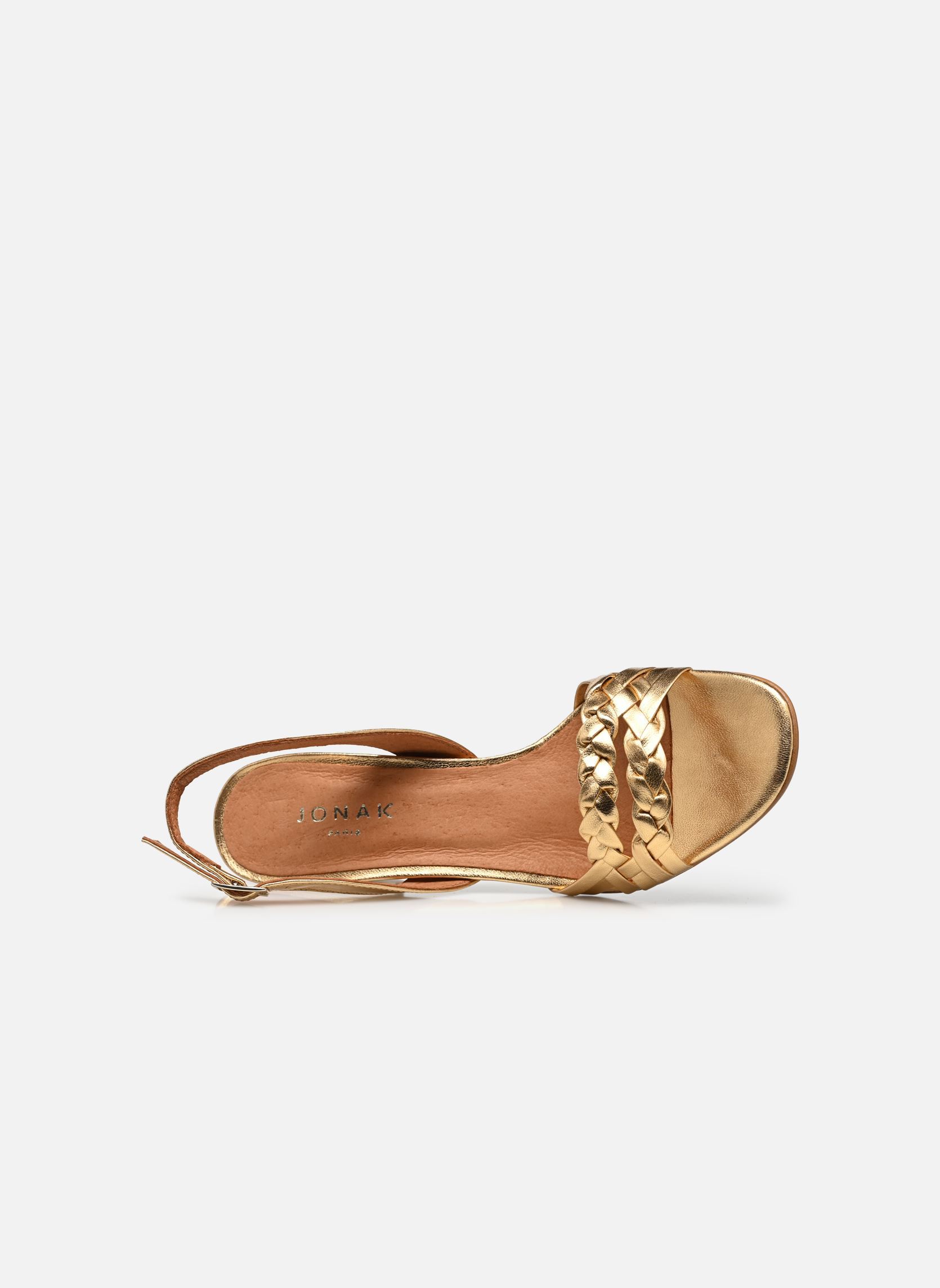 Sandalen met sleehak en plateau VICI dames goud en brons Jonak Sandalen met sleehak en plateau VICI dames goud en brons OR