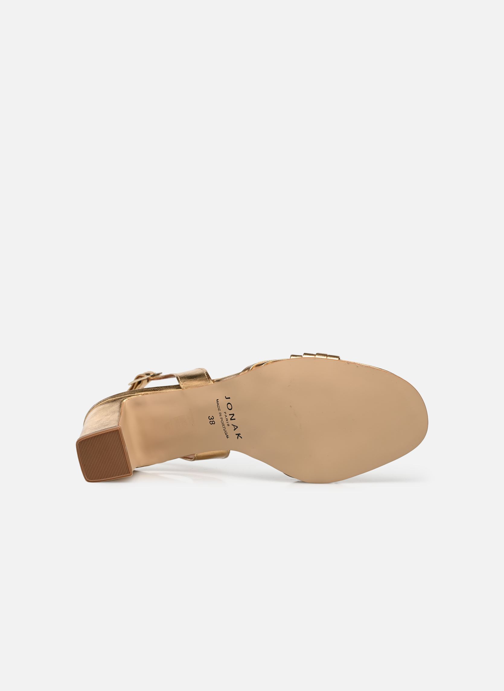 Sandalen met sleehak en plateau VICI dames goud en brons Jonak Sandalen met sleehak en plateau VICI dames goud en brons OR