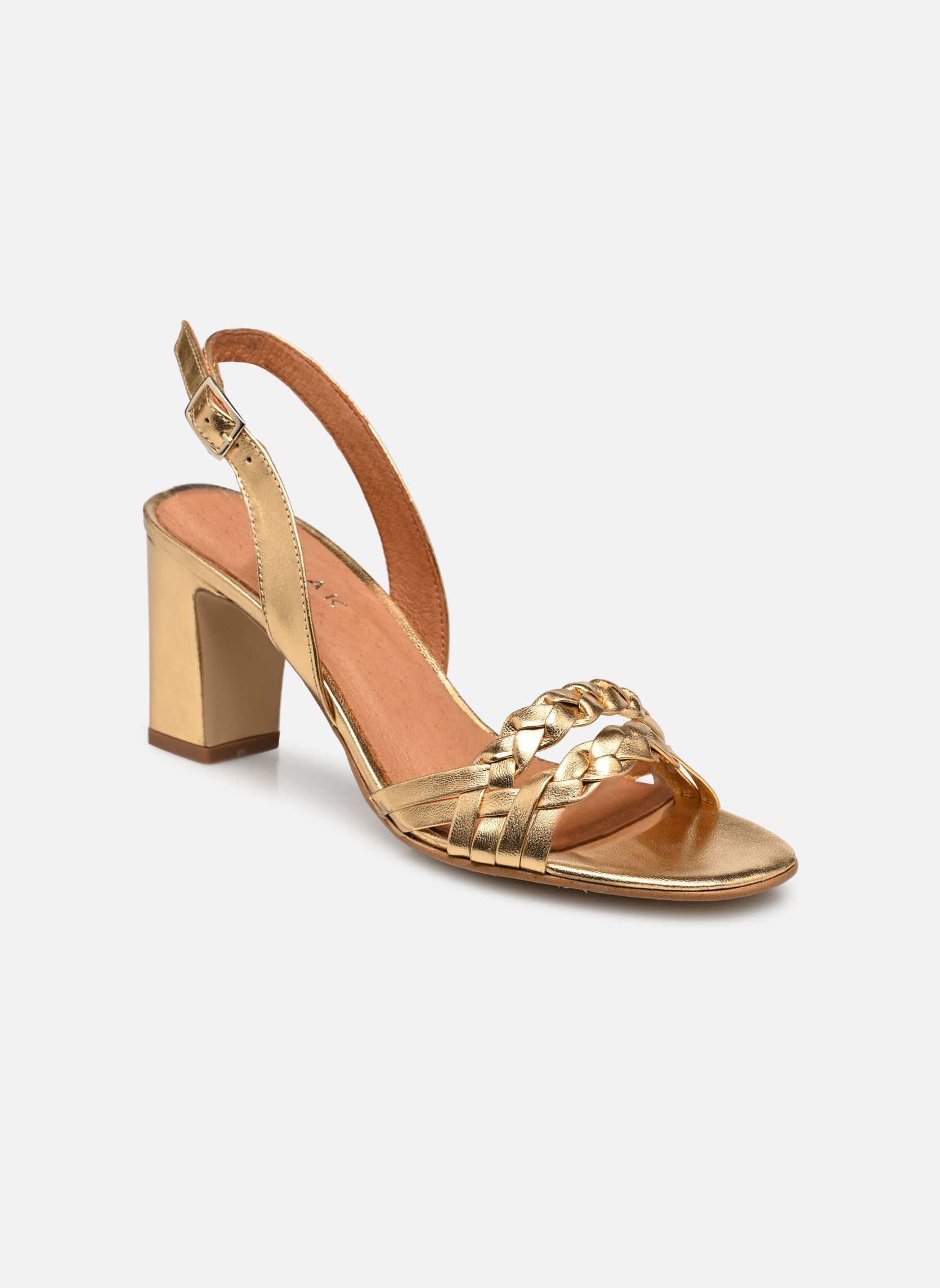 Sandalen met sleehak en plateau VICI dames goud en brons Jonak Sandalen met sleehak en plateau VICI dames goud en brons OR