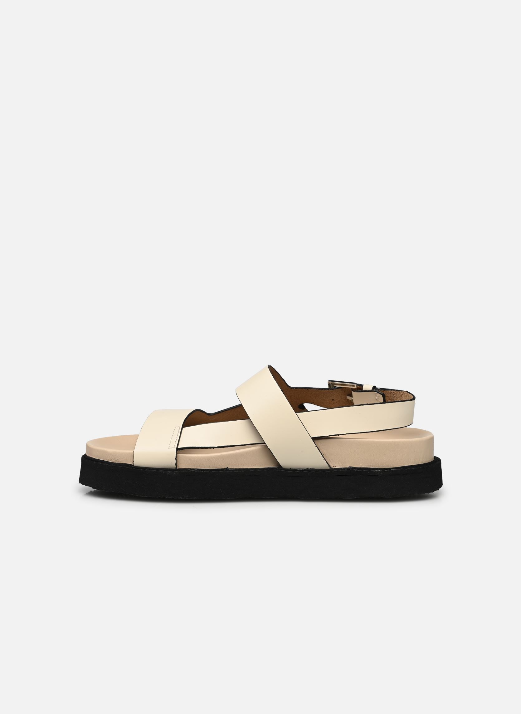 Sandalen met sleehak en plateau LAGUNE dames wit Jonak Sandalen met sleehak en plateau LAGUNE dames wit ECRU