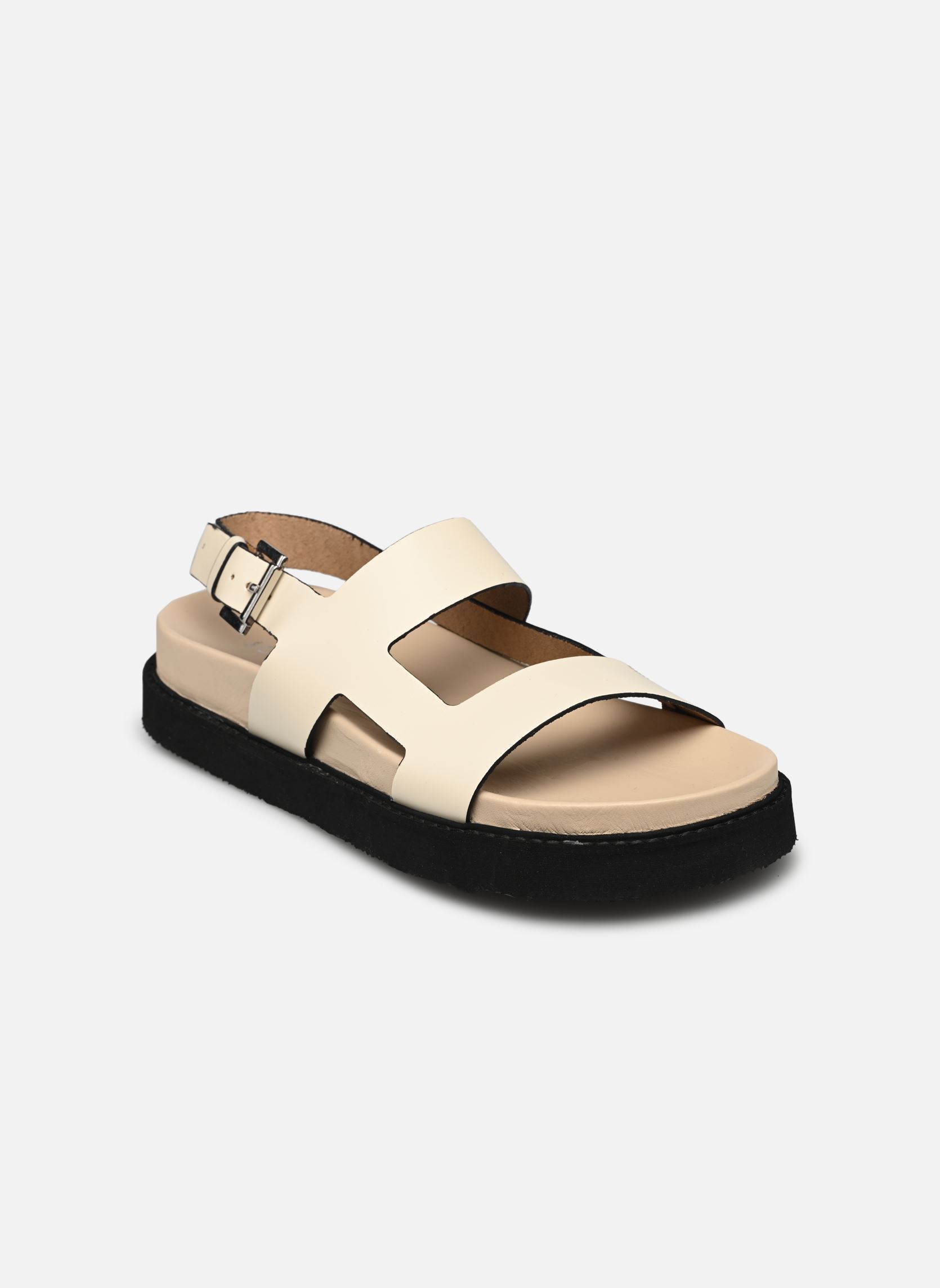 Sandalen met sleehak en plateau LAGUNE dames wit Jonak Sandalen met sleehak en plateau LAGUNE dames wit ECRU