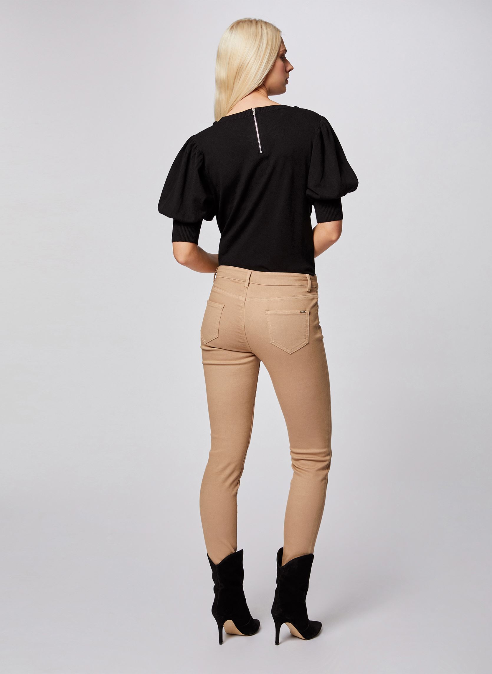 Slim fit en skinny jeans 211-PETRA1 dames beige Morgan Slim fit en skinny jeans 211-PETRA1 dames beige CHAMOIS