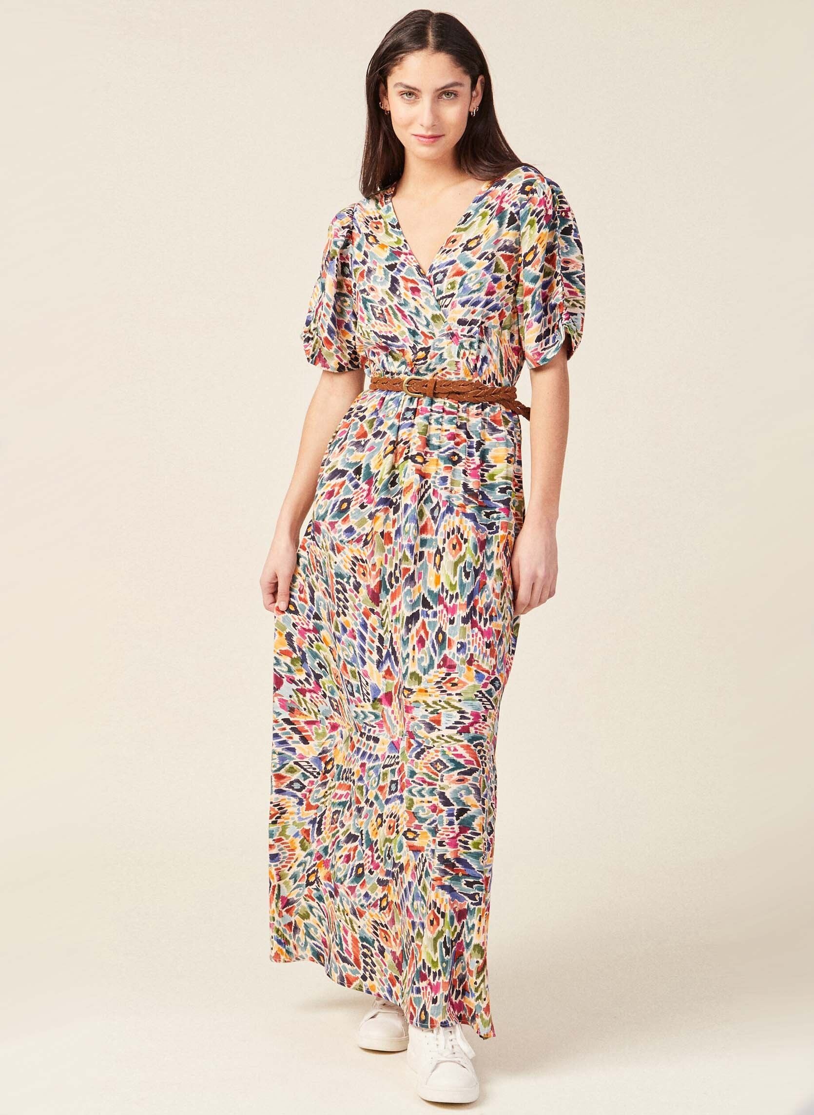 Robes GARDENTALF femme multicolore Bonobo Robes GARDENTALF femme multicolore IKAT-TROPICAL-W