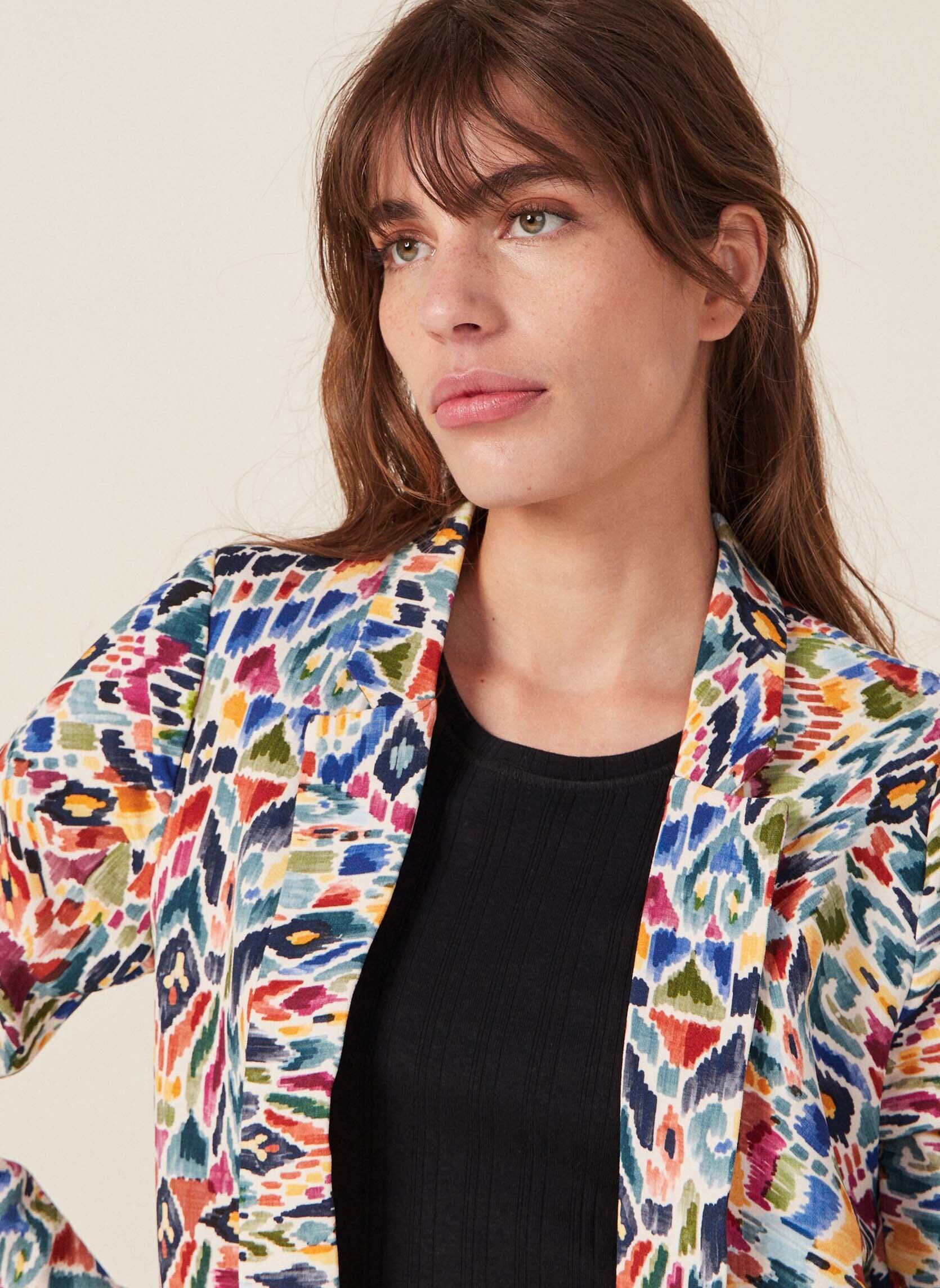 Vestes de costume FLAVIEAOPF femme multicolore Bonobo Vestes de costume FLAVIEAOPF femme multicolore IKAT-TROPICAL-W