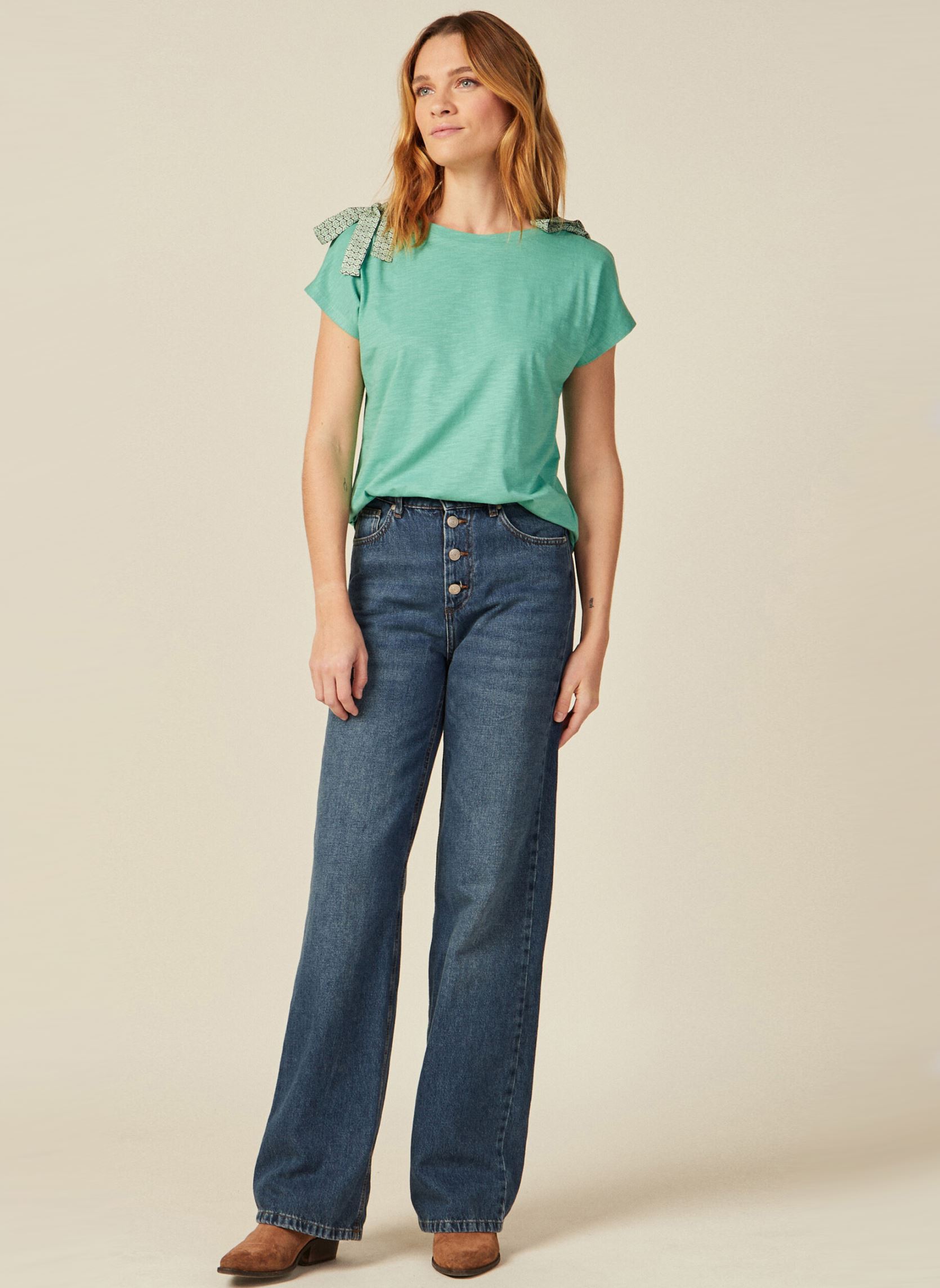 Tee-shirts GOLD3COUF femme vert Bonobo Tee-shirts GOLD3COUF femme vert WINTER GREEN
