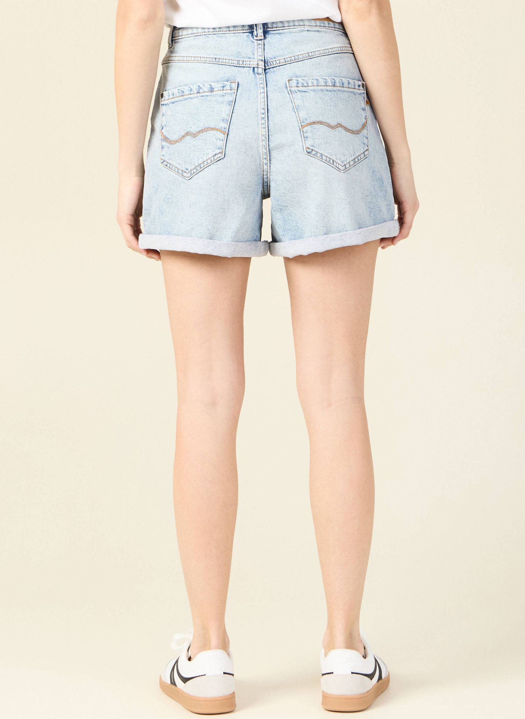Shorts MOMDENIMF dames blauw Bonobo Shorts MOMDENIMF dames blauw DENIM SNOW BLUE