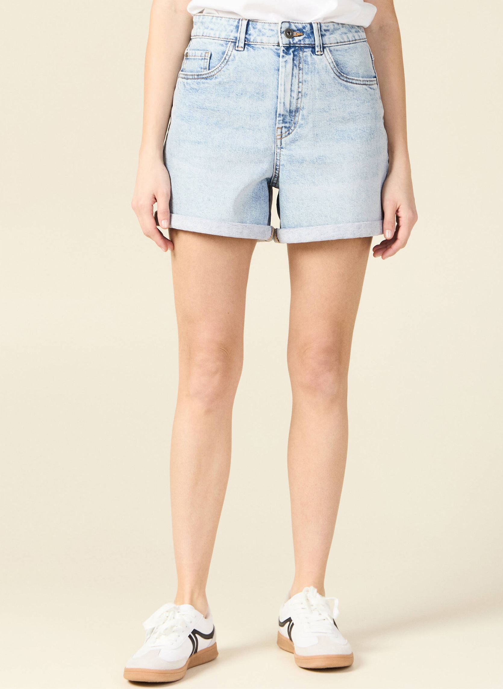 Shorts MOMDENIMF dames blauw Bonobo Shorts MOMDENIMF dames blauw DENIM SNOW BLUE
