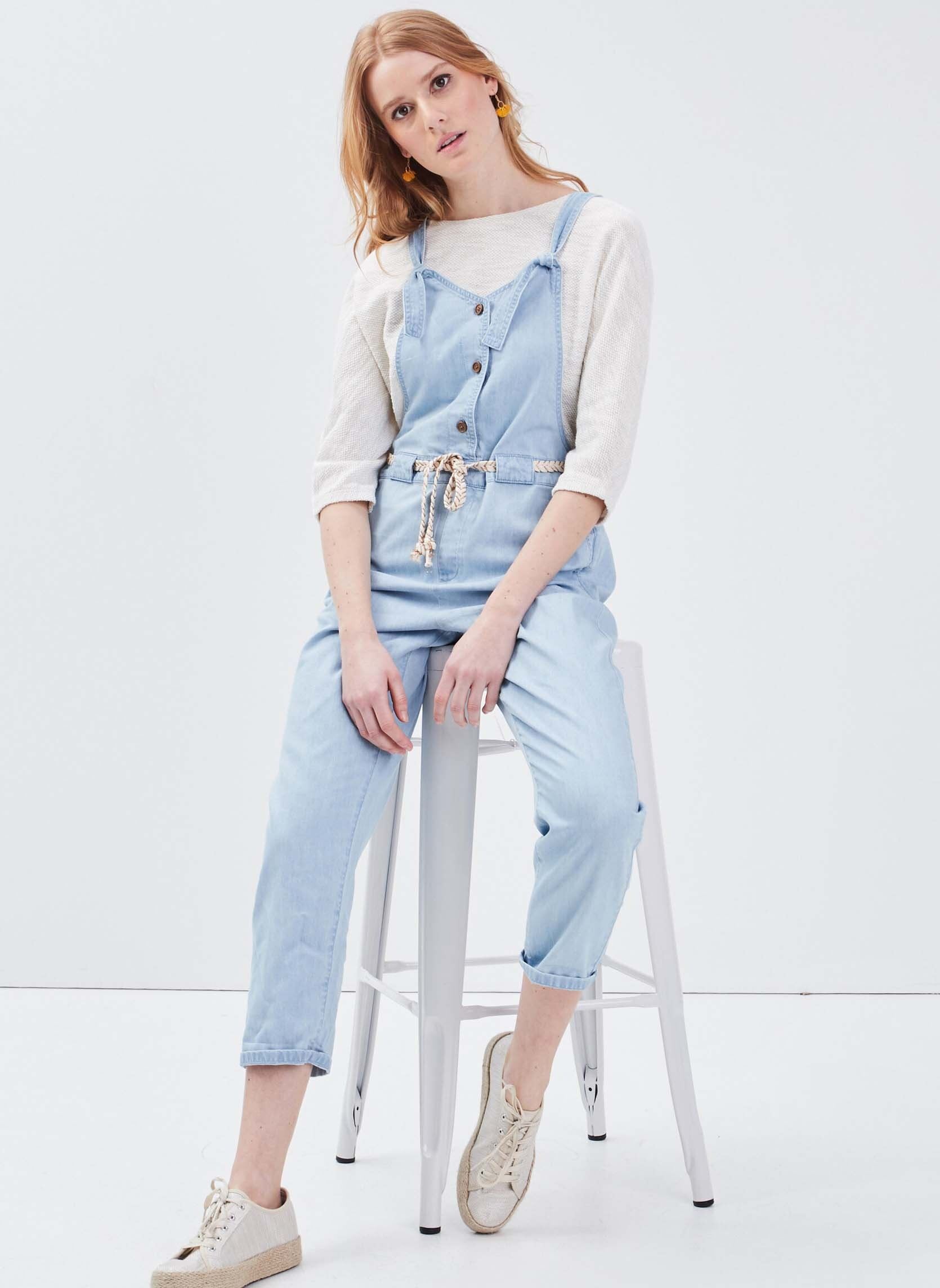 Salopettes CAIRE-LOOSFD femme bleu Bonobo Salopettes CAIRE-LOOSFD femme bleu DENIM BLEACH