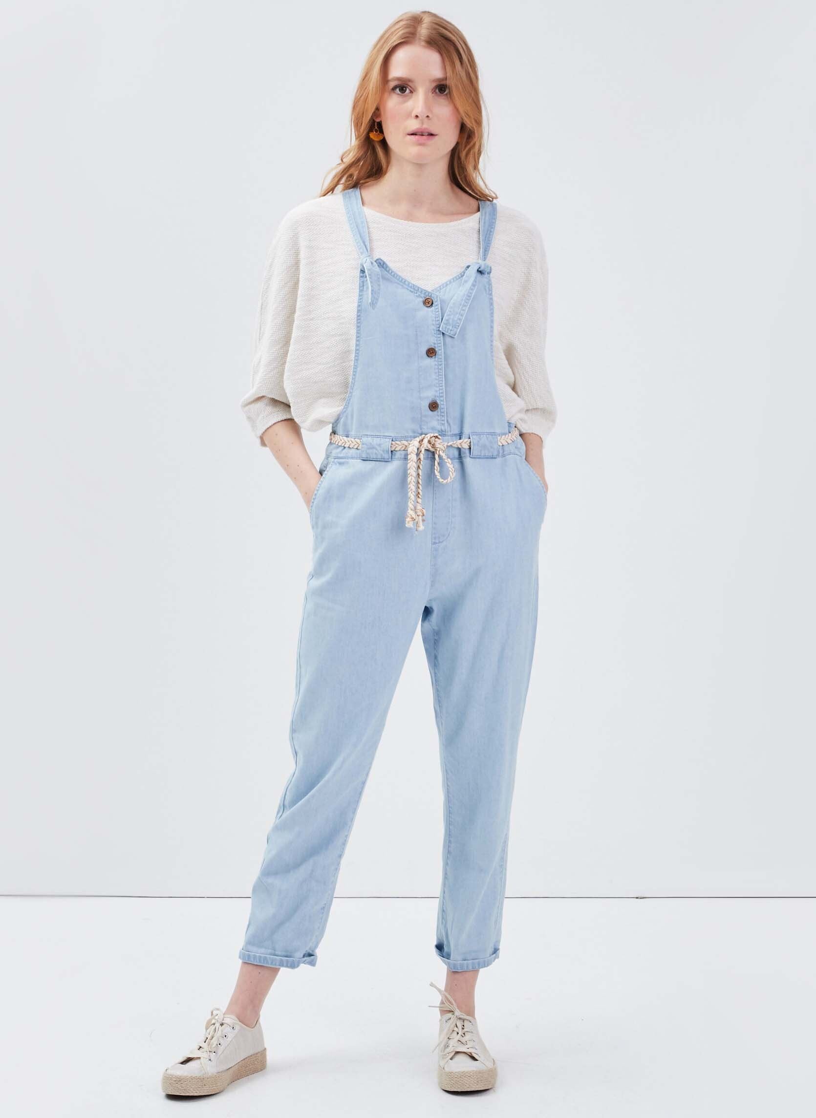 Salopettes CAIRE-LOOSFD femme bleu Bonobo Salopettes CAIRE-LOOSFD femme bleu DENIM BLEACH