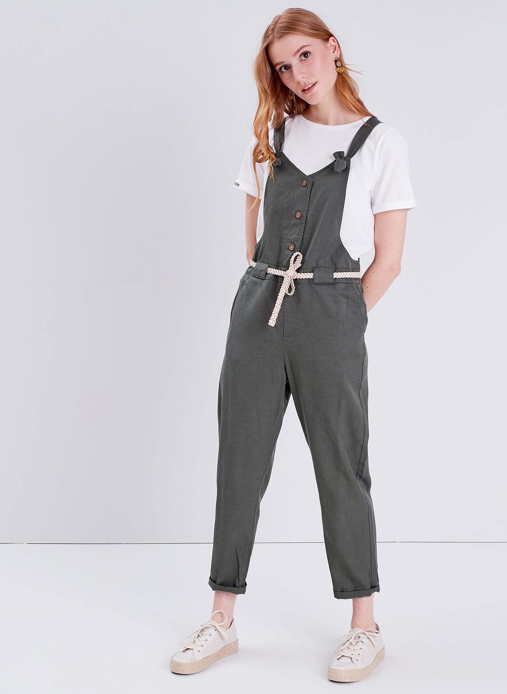 Salopettes CAIRE-LOOSF femme vert Bonobo Salopettes CAIRE-LOOSF femme vert THYME