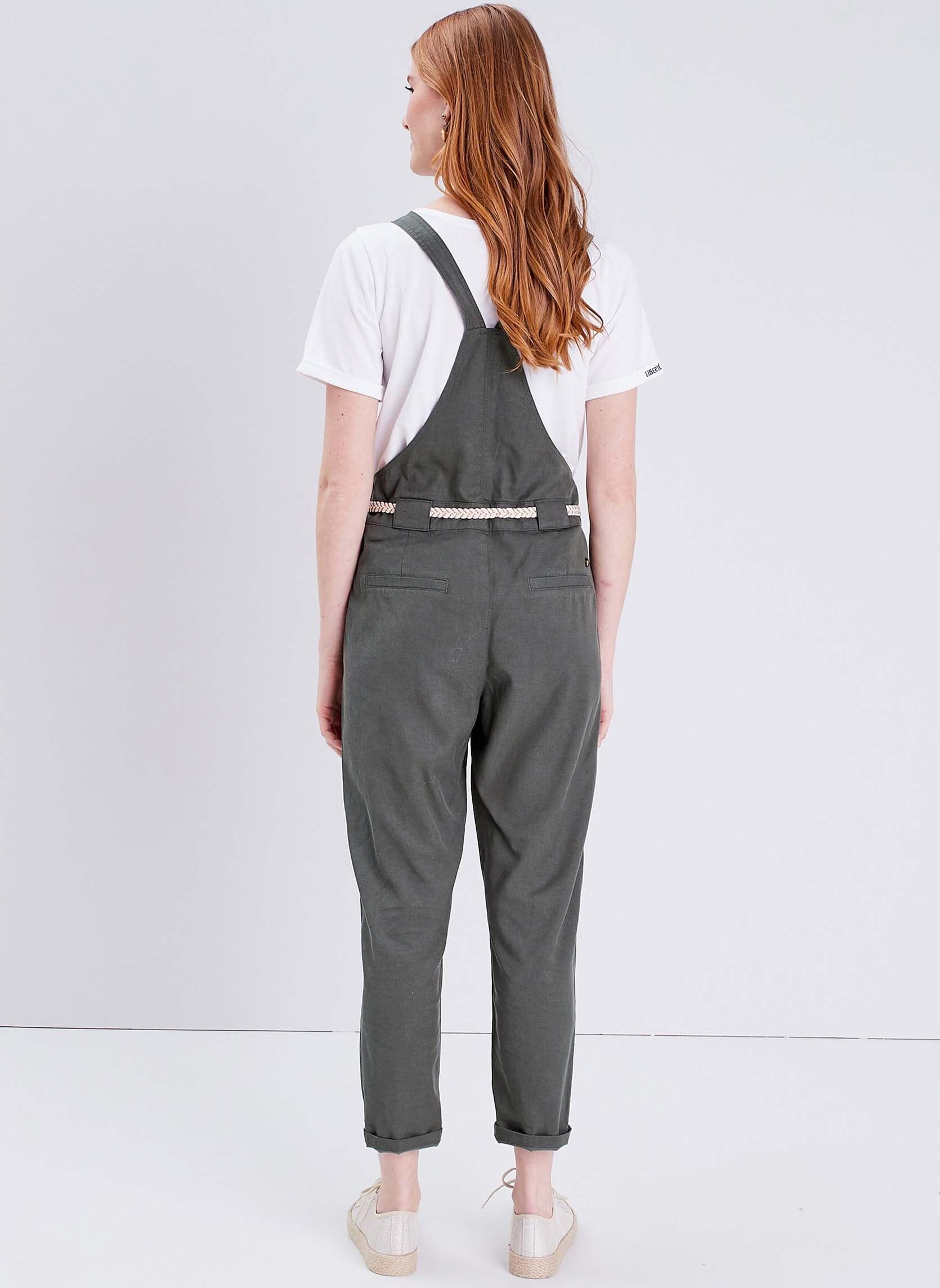 Salopettes CAIRE-LOOSF femme vert Bonobo Salopettes CAIRE-LOOSF femme vert THYME