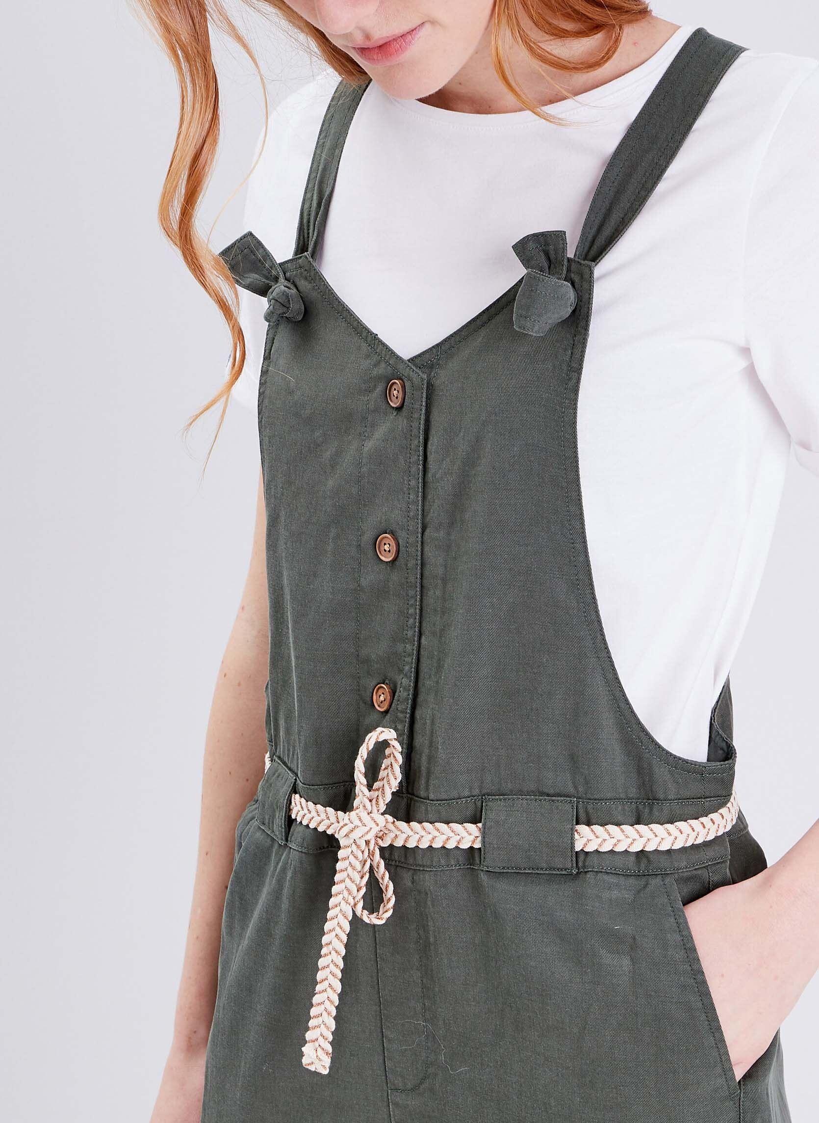Salopettes CAIRE-LOOSF femme vert Bonobo Salopettes CAIRE-LOOSF femme vert THYME
