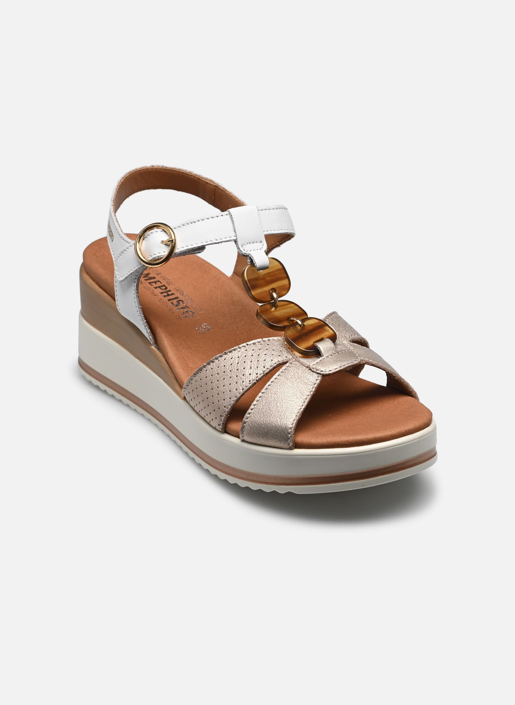 CUSHIONAIRE Sandalo Zeppa Melissa Donna – Oro Rosa, Tacco 5 Cm, Tomaia In Pelle Vegana, Taglia 40 - 4