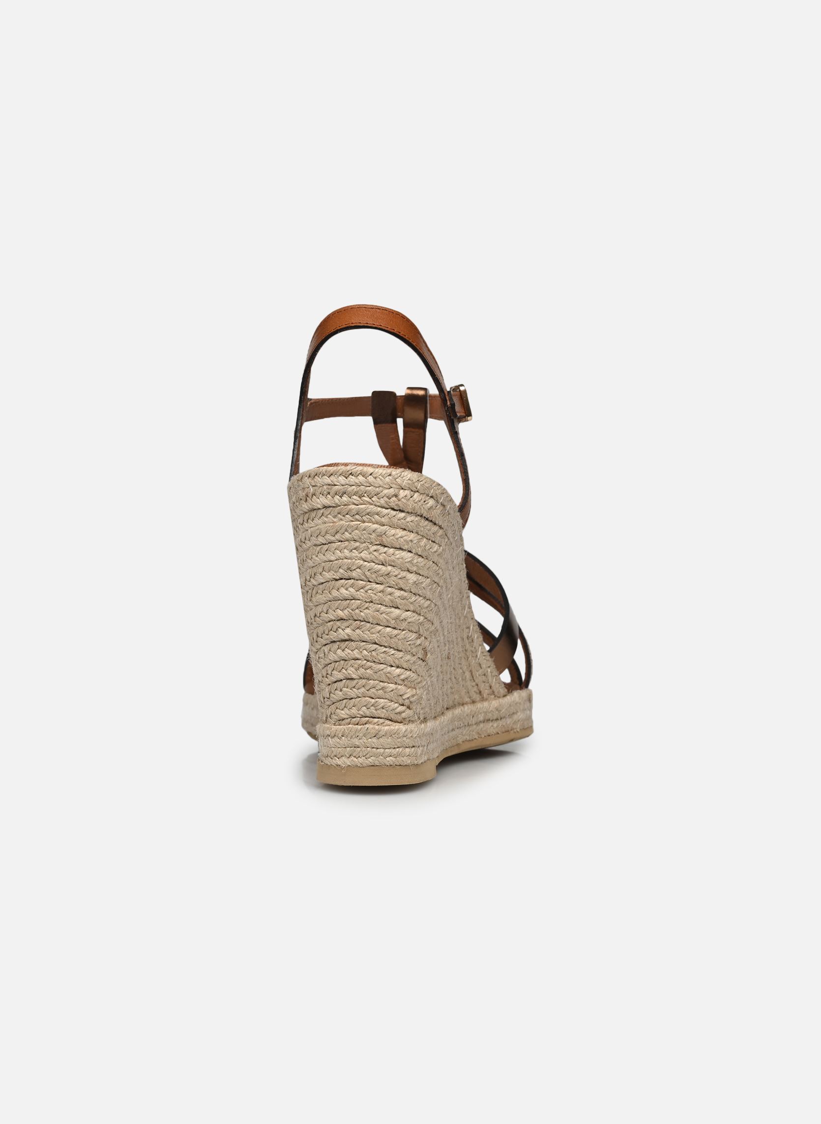 Espadrillas con zeppa e plateau Valencia donna marrone Mon Soulier Espadrillas con zeppa e plateau Valencia donna marrone AVELANA/BRONZO