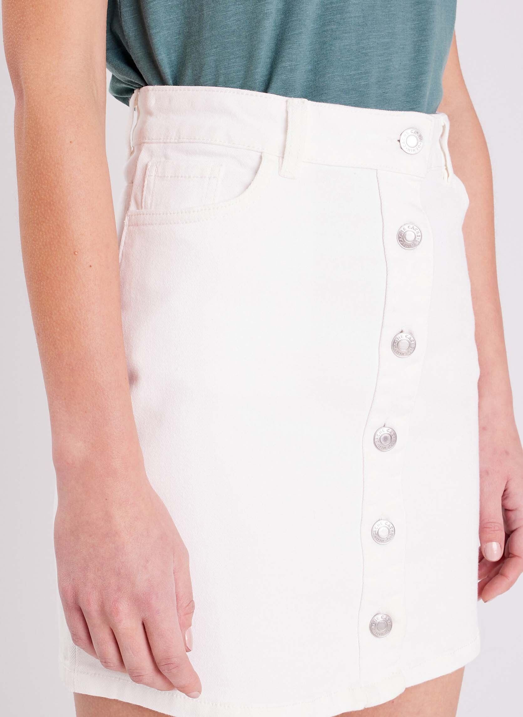 Jupes courtes JUDENIMCOUL femme blanc Cache Cache Jupes courtes JUDENIMCOUL femme blanc CLOUD DANCER