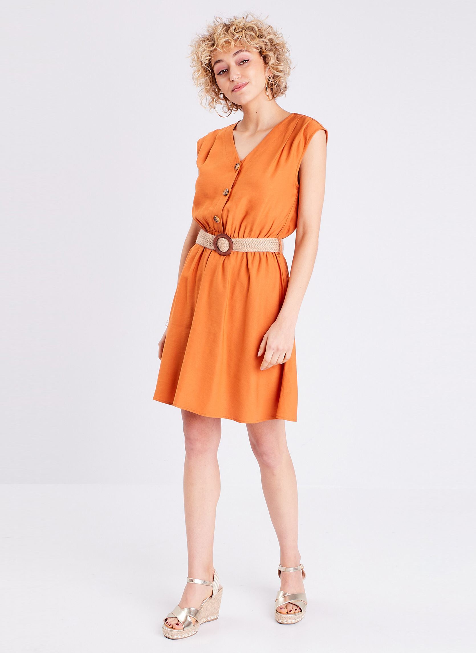 Jurken ROBILONYL dames oranje Cache Cache Jurken ROBILONYL dames oranje TOMATO CREAM