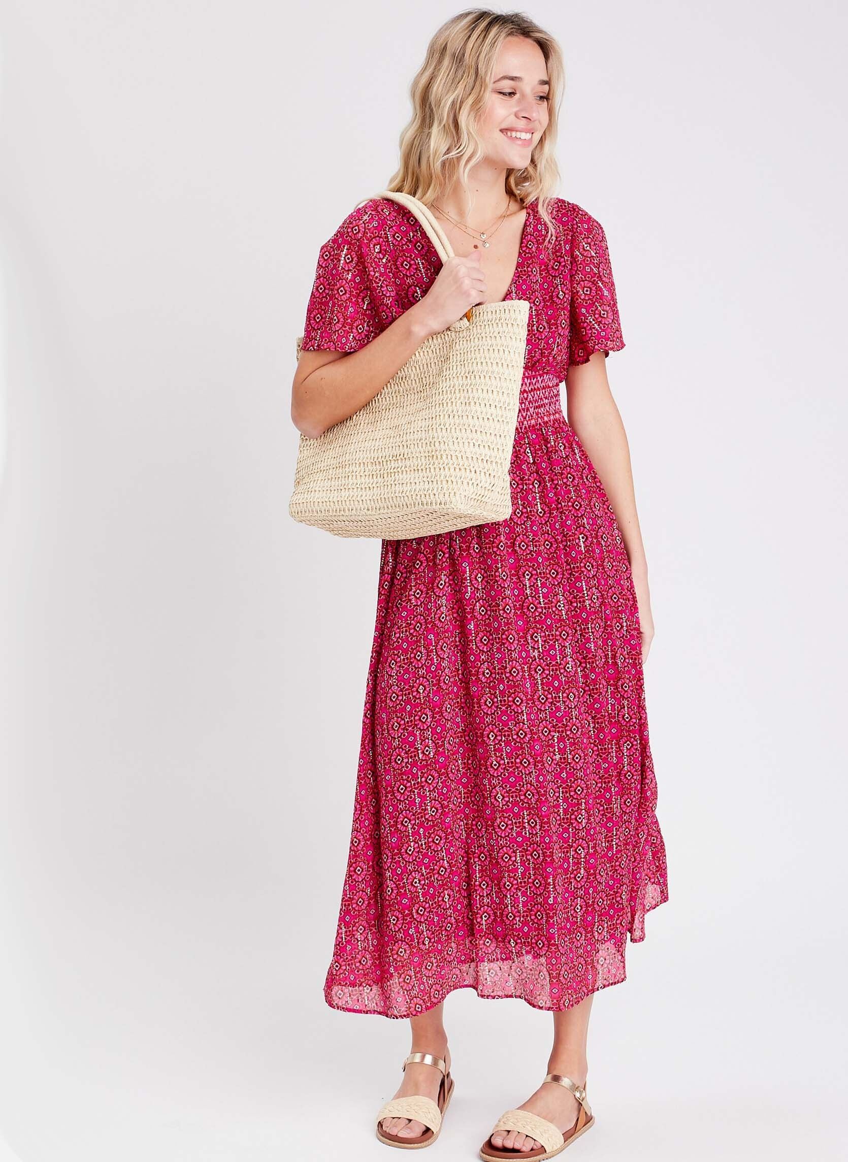 Robes longues ROLONSUMMER femme rose Cache Cache Robes longues ROLONSUMMER femme rose ORN-BATIK-P