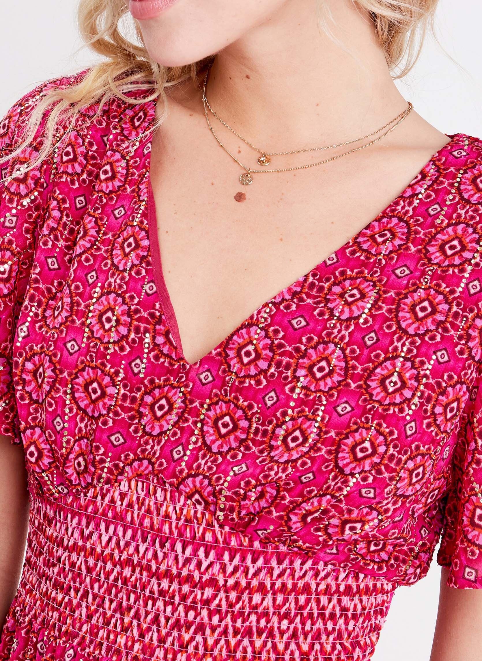 Robes longues ROLONSUMMER femme rose Cache Cache Robes longues ROLONSUMMER femme rose ORN-BATIK-P