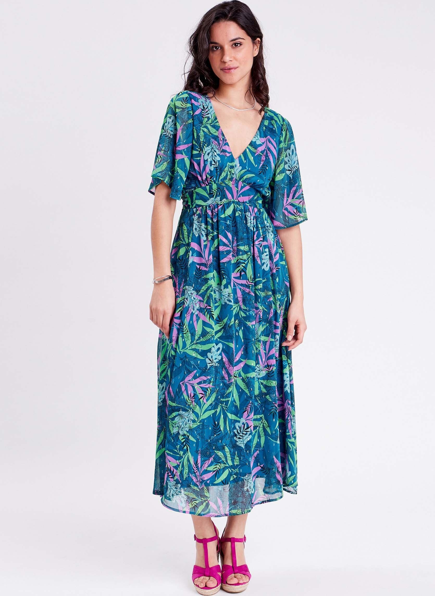 Robes longues ROLONBASIA femme bleu Cache Cache Robes longues ROLONBASIA femme bleu FL-ZIPOLITA-BL