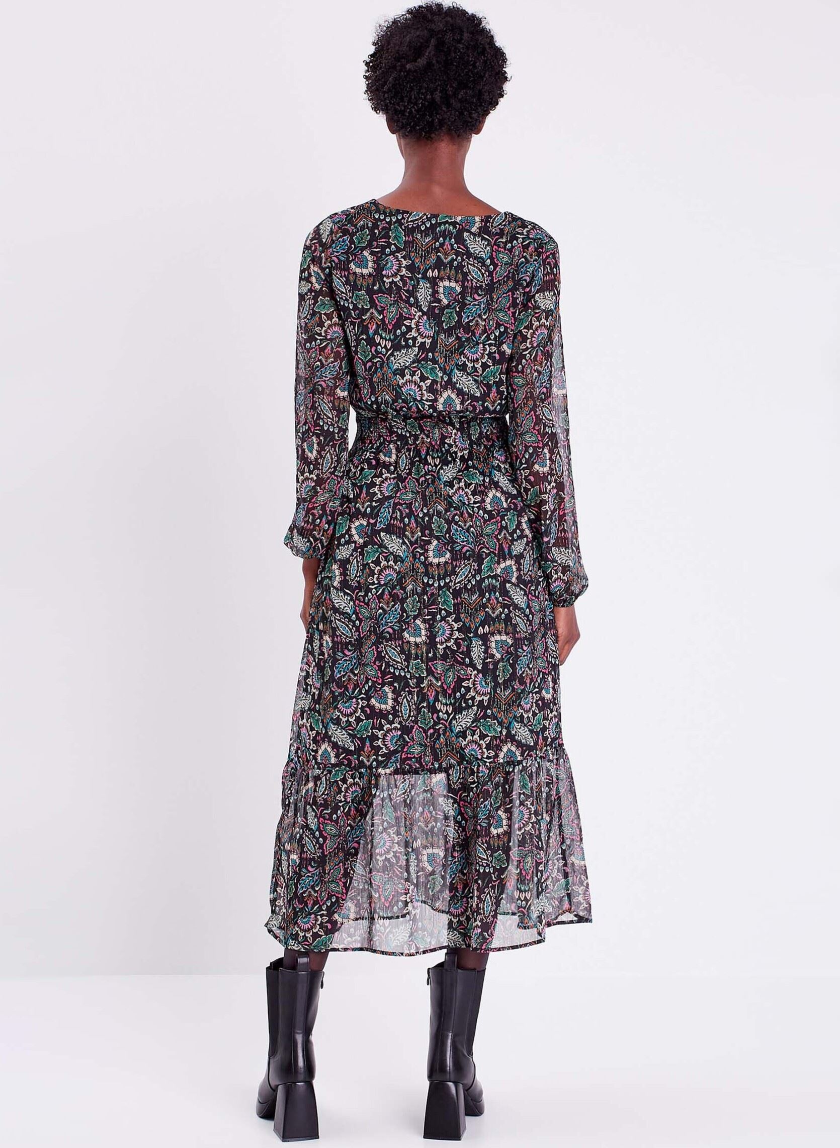 Robes longues ROLONFOLK femme noir Cache Cache Robes longues ROLONFOLK femme noir ETH-BLUEFOLK-BL