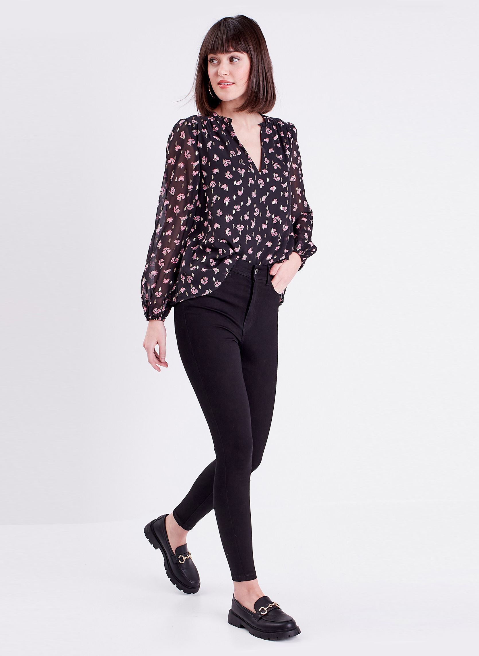 Blouses BLOPLISFLASH femme noir Cache Cache Blouses BLOPLISFLASH femme noir FIG-FLASHY-BL