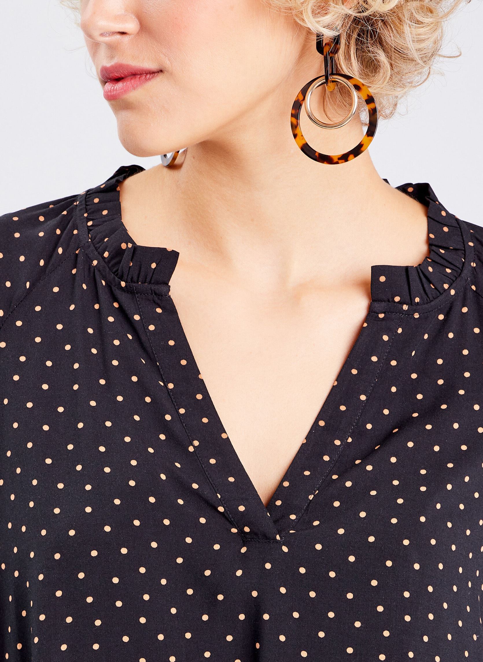Blouses TUNINEW2 dames zwart Cache Cache Blouses TUNINEW2 dames zwart DOT-PREPPY-BL