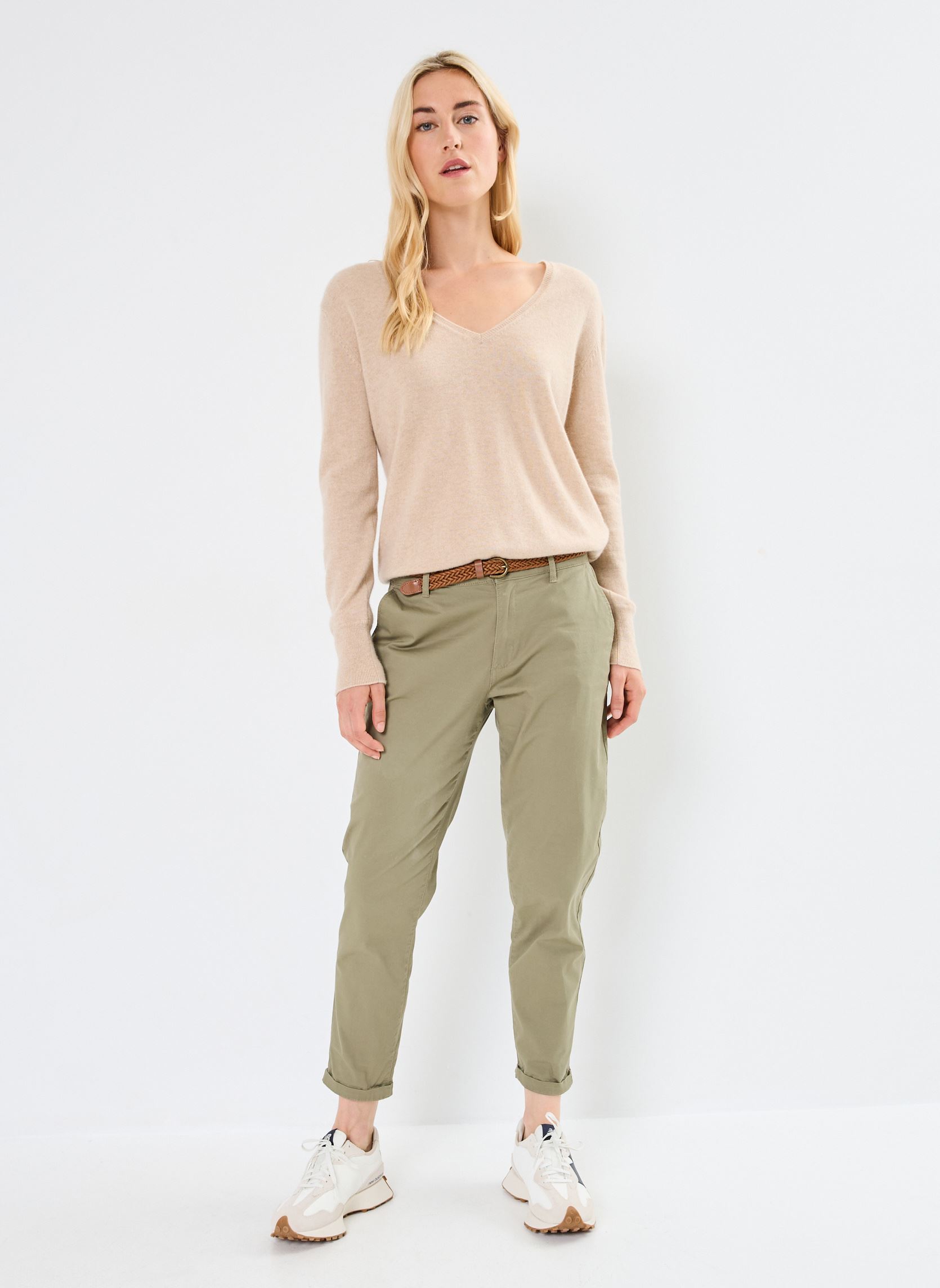 Pantalons droit CHINO-SICO femme vert Cache Cache Pantalons droit CHINO-SICO femme vert MERMAID