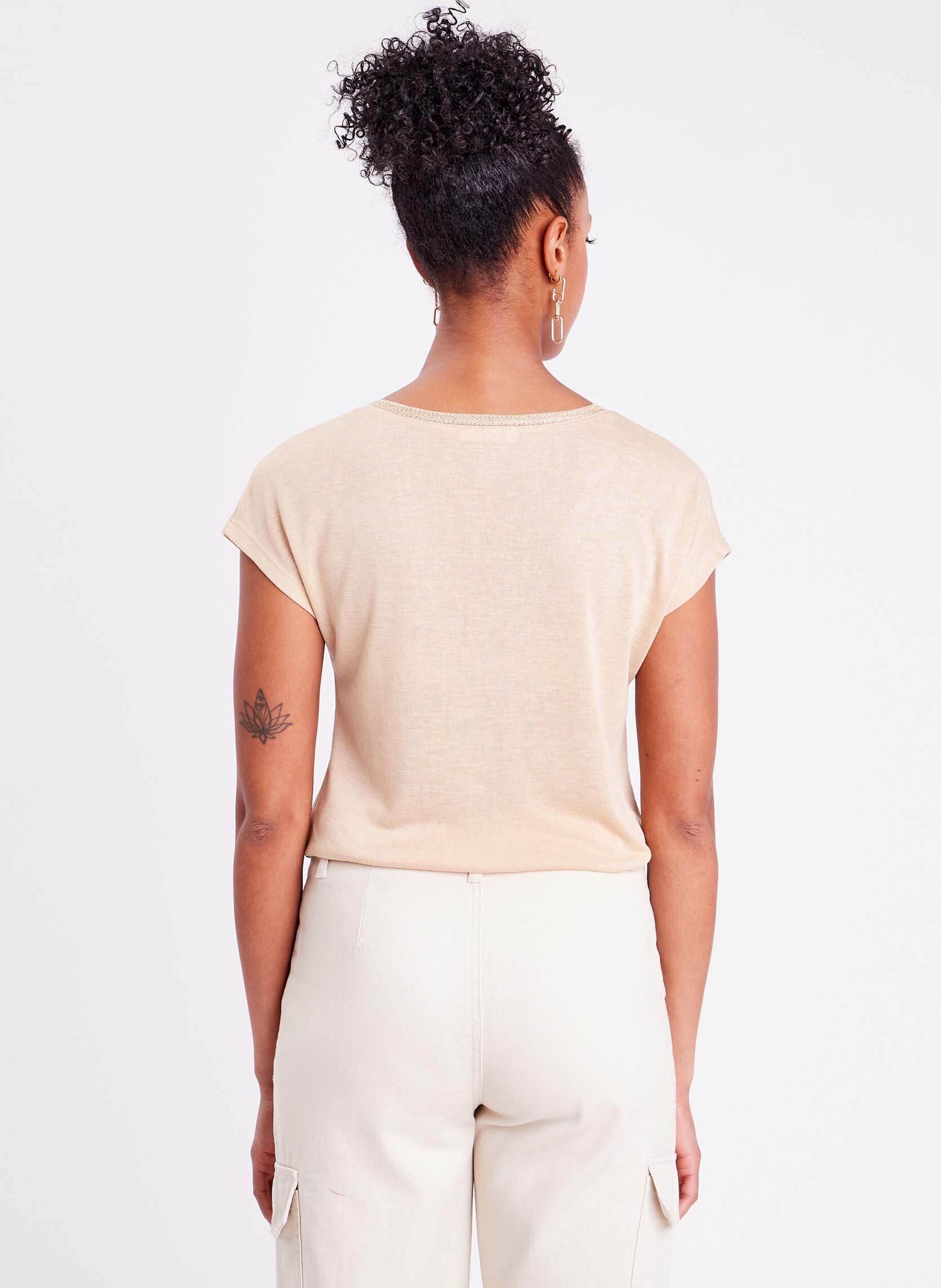 T-Shirts KLINNOEUD damen beige Cache Cache T-Shirts KLINNOEUD damen beige SEMOLINA