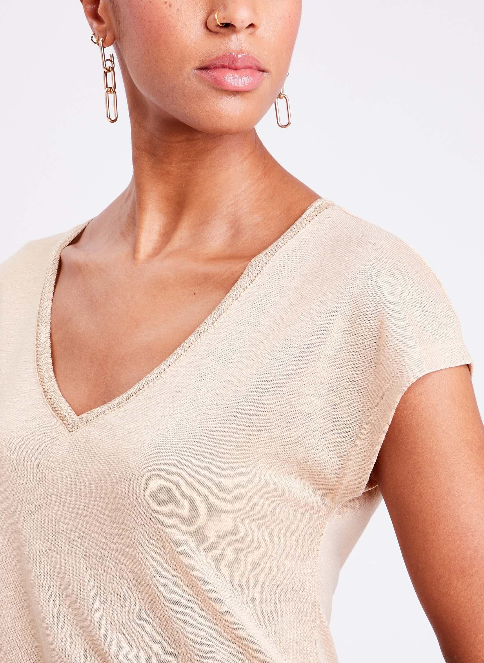T-Shirts KLINNOEUD damen beige Cache Cache T-Shirts KLINNOEUD damen beige SEMOLINA