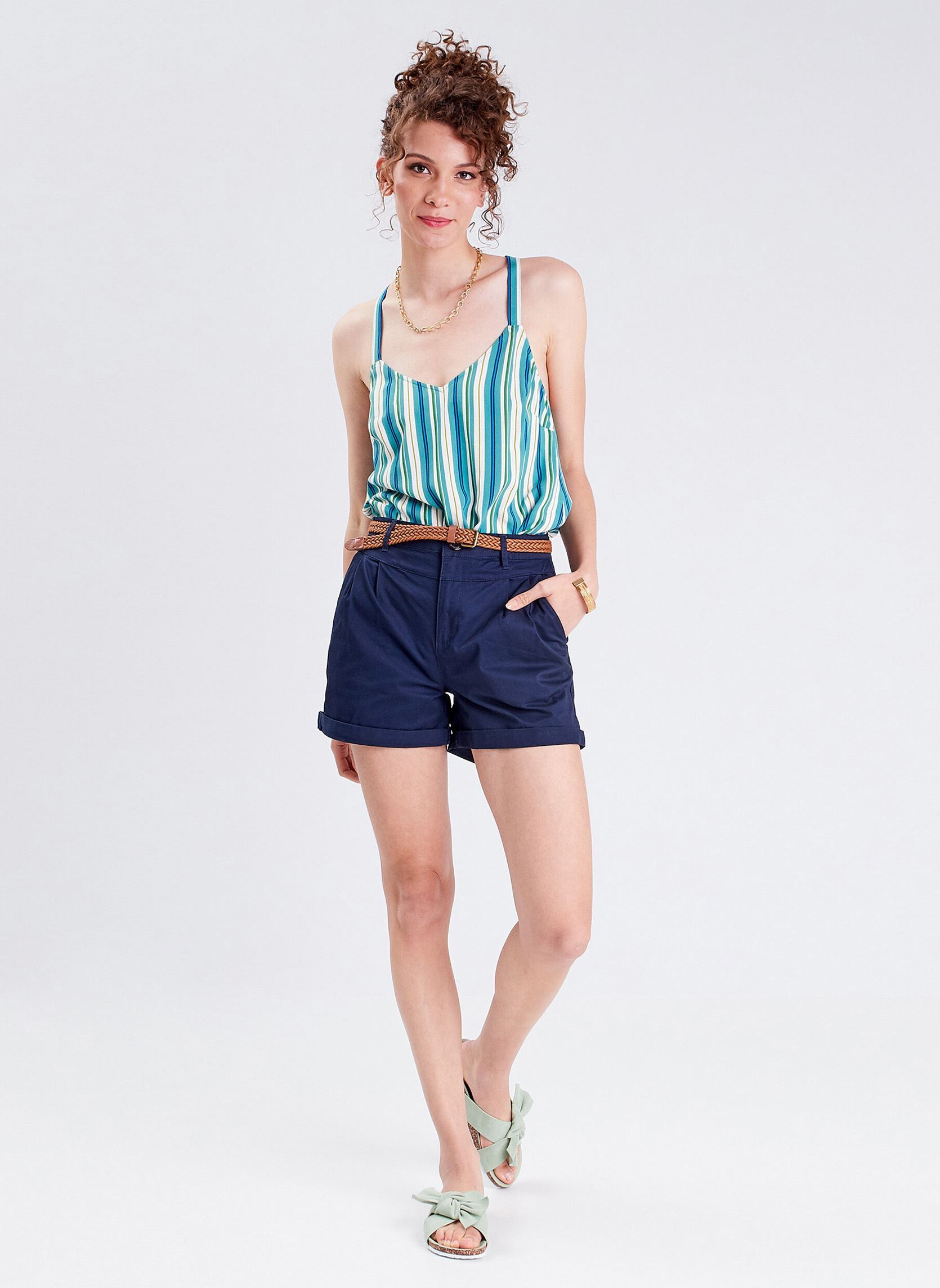 Shorts SHOCHINO femme bleu Cache Cache Shorts SHOCHINO femme bleu Navy Blazer