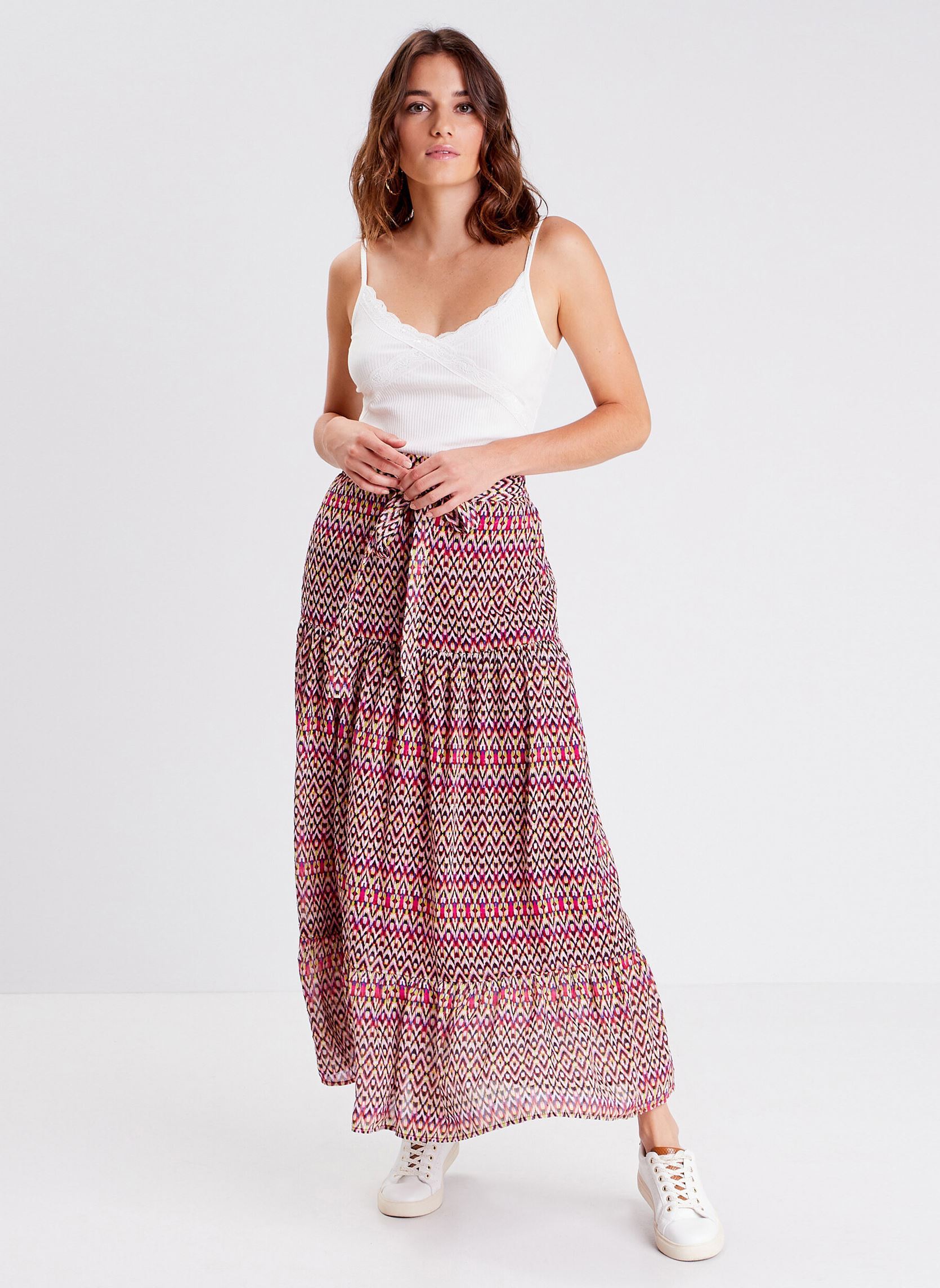 Lange rokken JUPONLO2 dames roze Cache Cache Lange rokken JUPONLO2 dames roze ETH-SUNNYKAT-P
