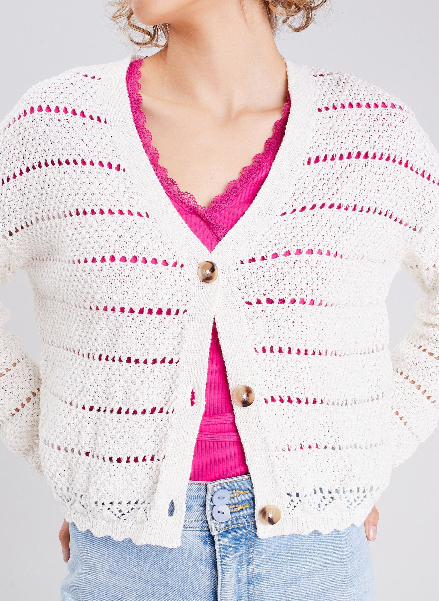 Vesten FANTASYCARDI dames wit Cache Cache Vesten FANTASYCARDI dames wit CLOUD DANCER