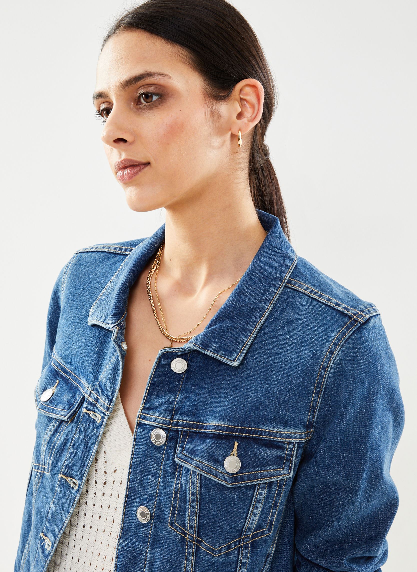 Vestes en jean JEABAZNEW femme bleu Cache Cache Vestes en jean JEABAZNEW femme bleu DENIM STONE