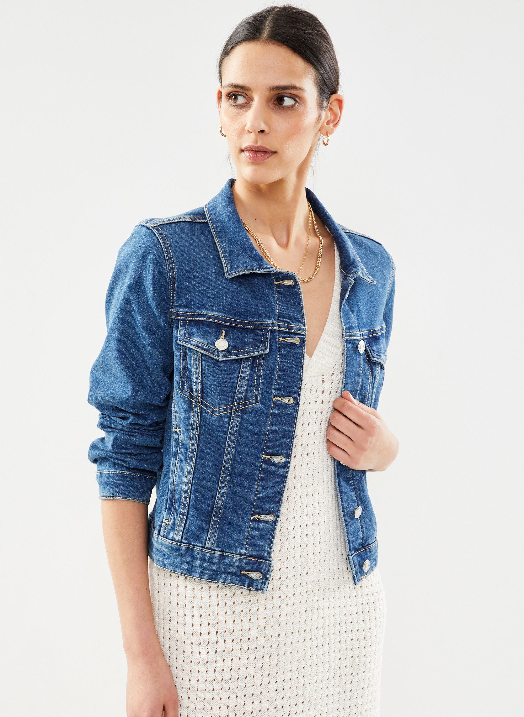 Vestes en jean JEABAZNEW femme bleu Cache Cache Vestes en jean JEABAZNEW femme bleu DENIM STONE