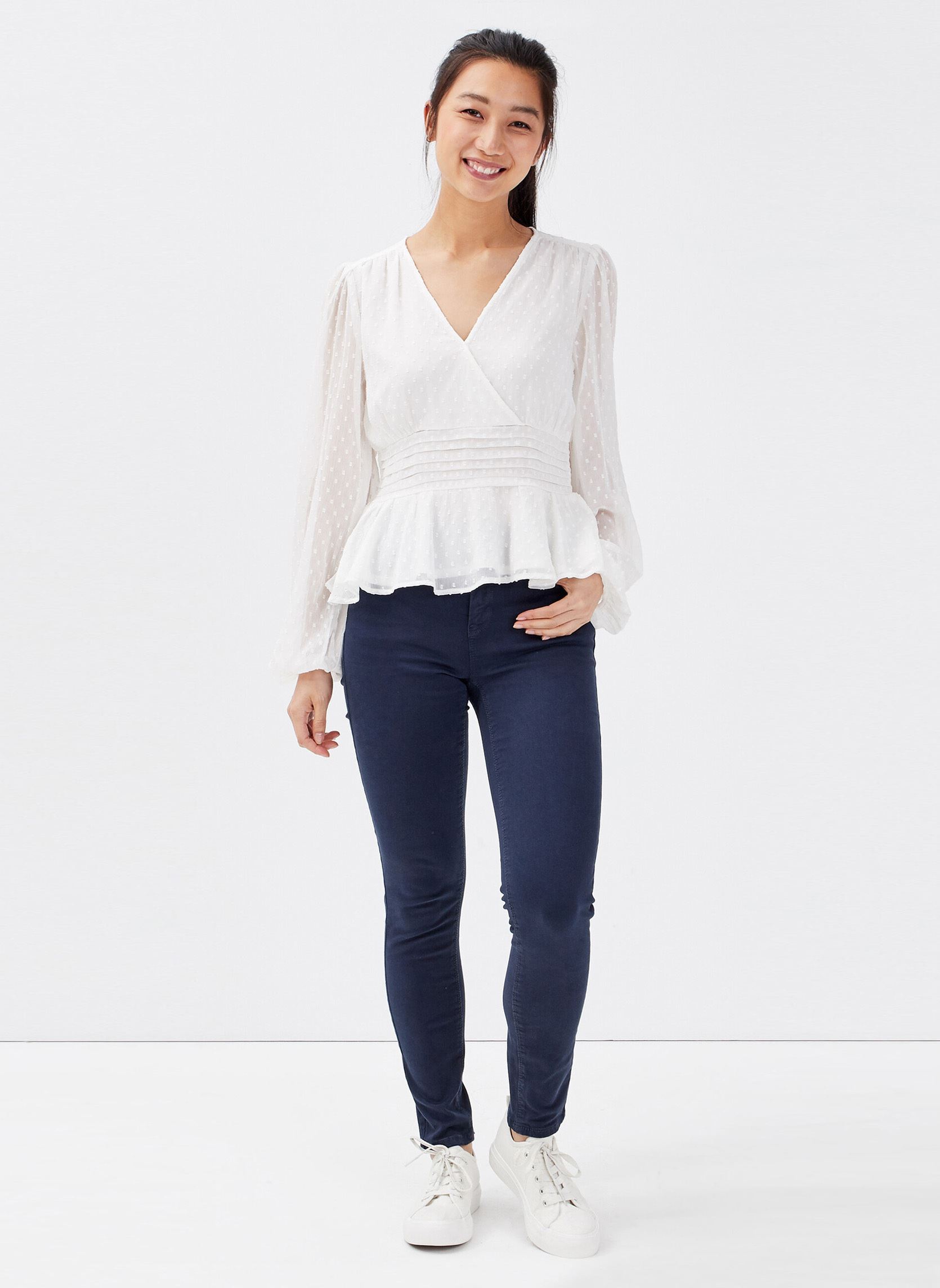 Slim-fit broeken SHANGNO-TYCO dames blauw Cache Cache Slim-fit broeken SHANGNO-TYCO dames blauw NAVY BLAZER