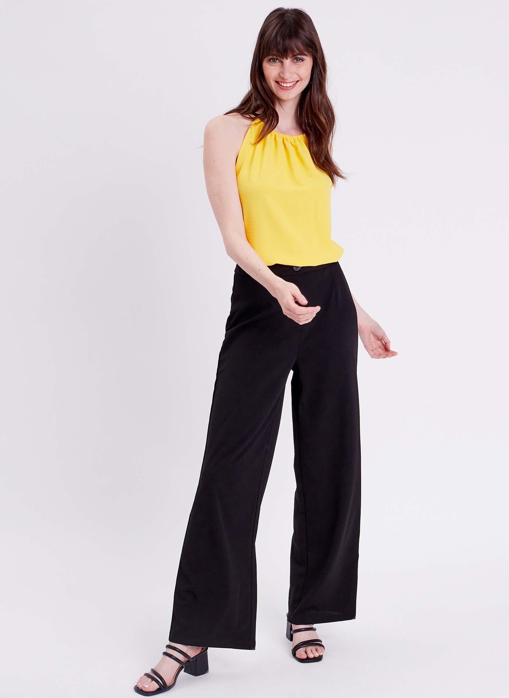 Wijde broeken CITYWIDEFEEL dames zwart Cache Cache Wijde broeken CITYWIDEFEEL dames zwart JET BLACK