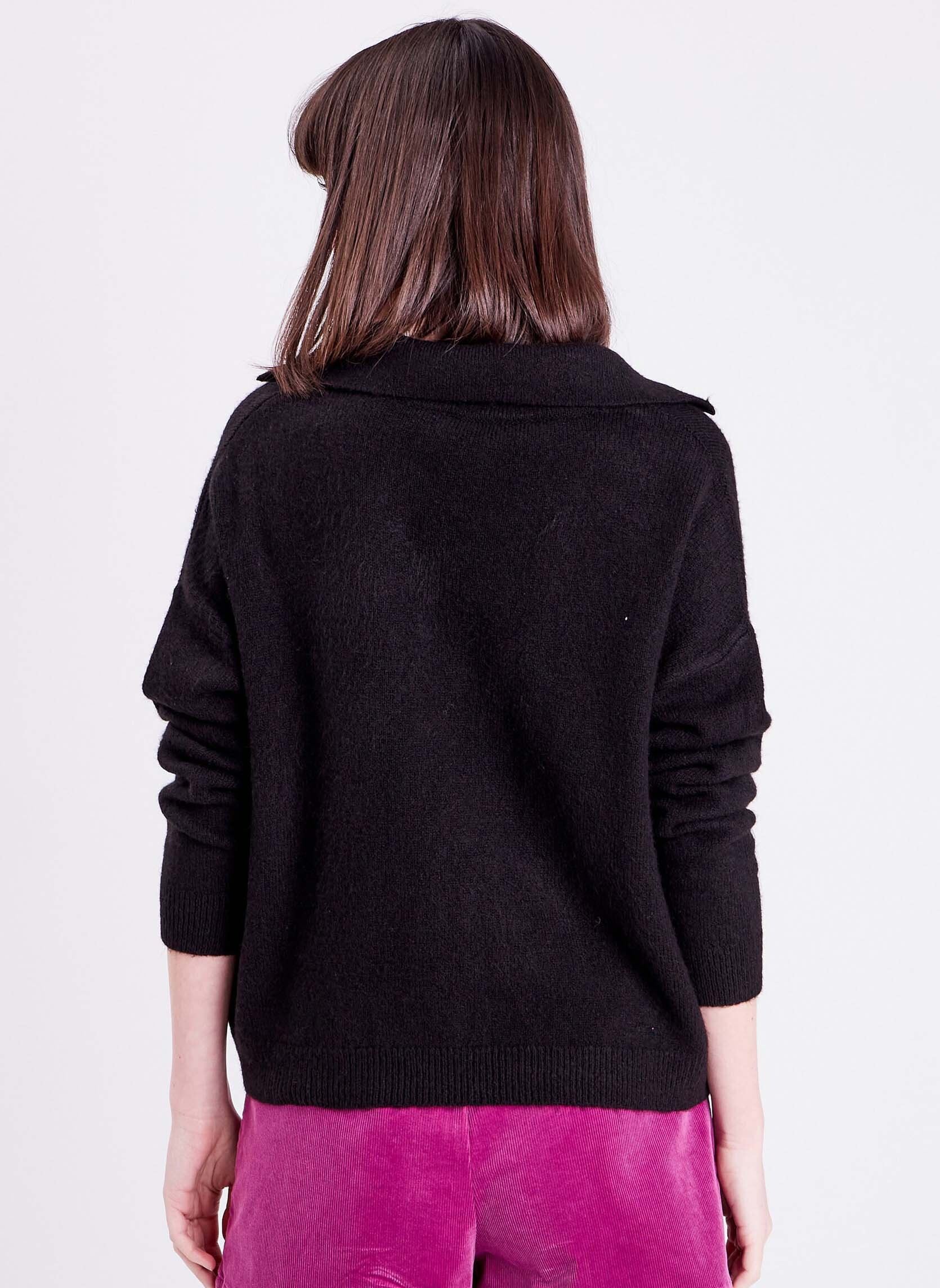 Pullover POLOMOUSS damen schwarz Cache Cache Pullover POLOMOUSS damen schwarz JET BLACK