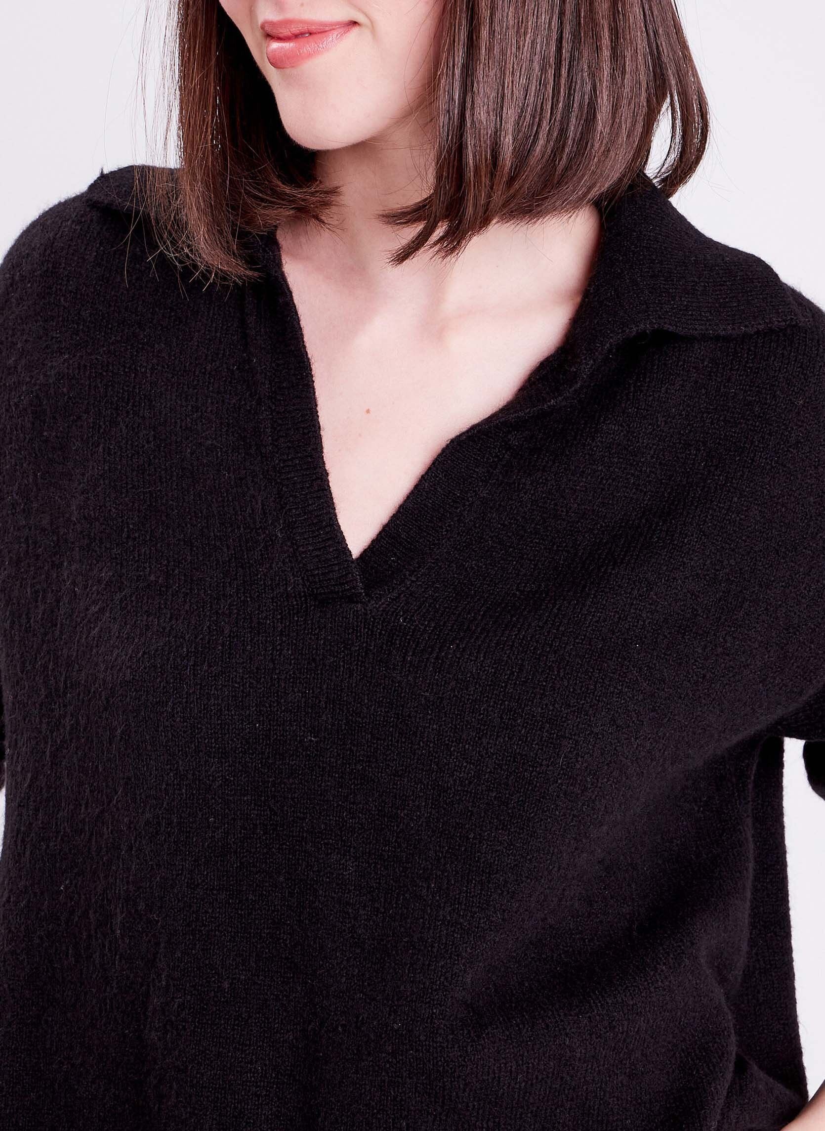 Pullover POLOMOUSS damen schwarz Cache Cache Pullover POLOMOUSS damen schwarz JET BLACK