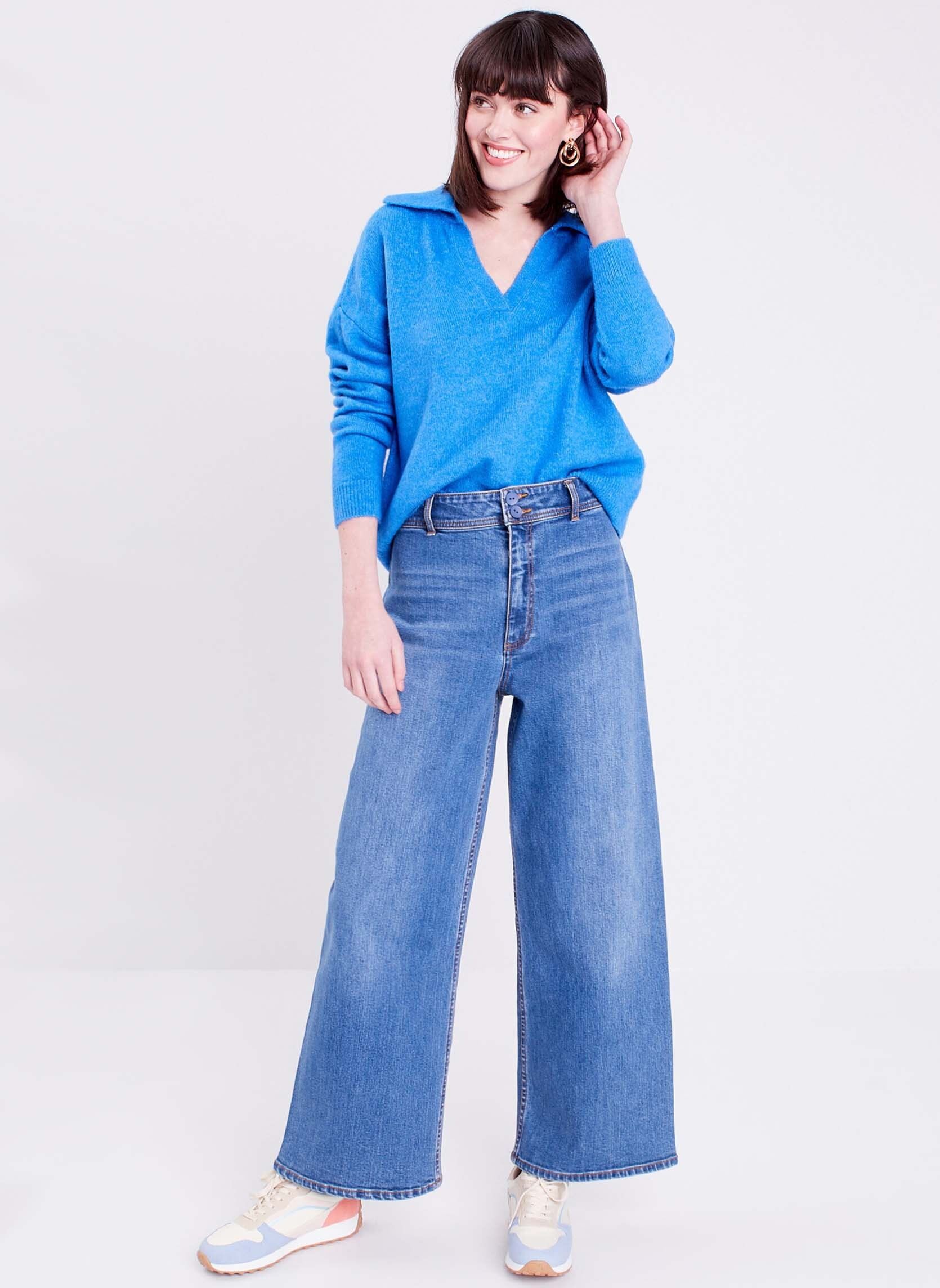 Pulls POLOMOUSS femme bleu Cache Cache Pulls POLOMOUSS femme bleu LAPIS BLUE