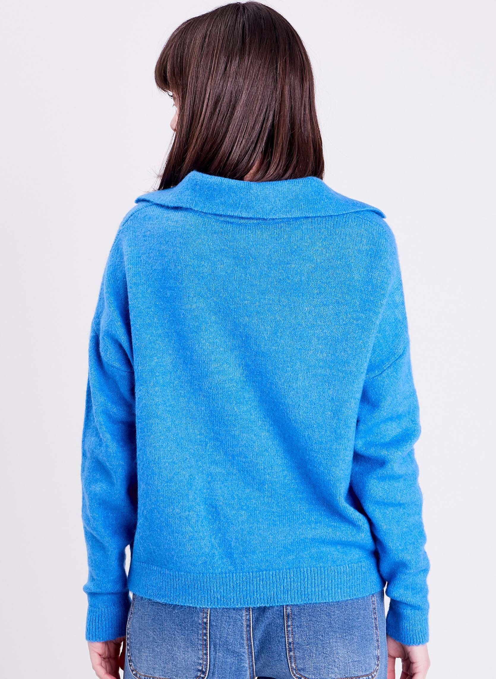 Pulls POLOMOUSS femme bleu Cache Cache Pulls POLOMOUSS femme bleu LAPIS BLUE