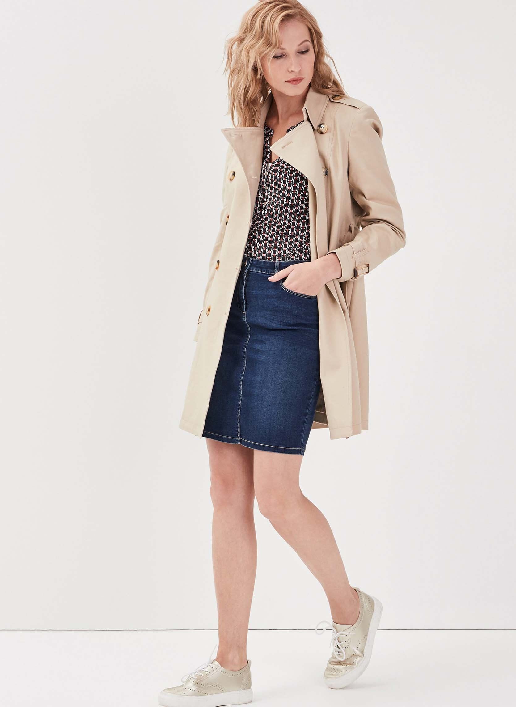 Korte rokken JETOPINEW dames blauw Bréal Korte rokken JETOPINEW dames blauw Denim Brut