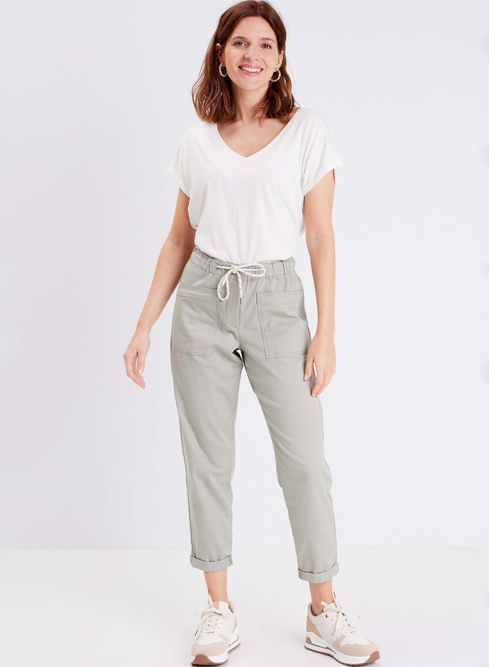 Pantalons chinos PEBAT femme vert Bréal Pantalons chinos PEBAT femme vert SHADOW