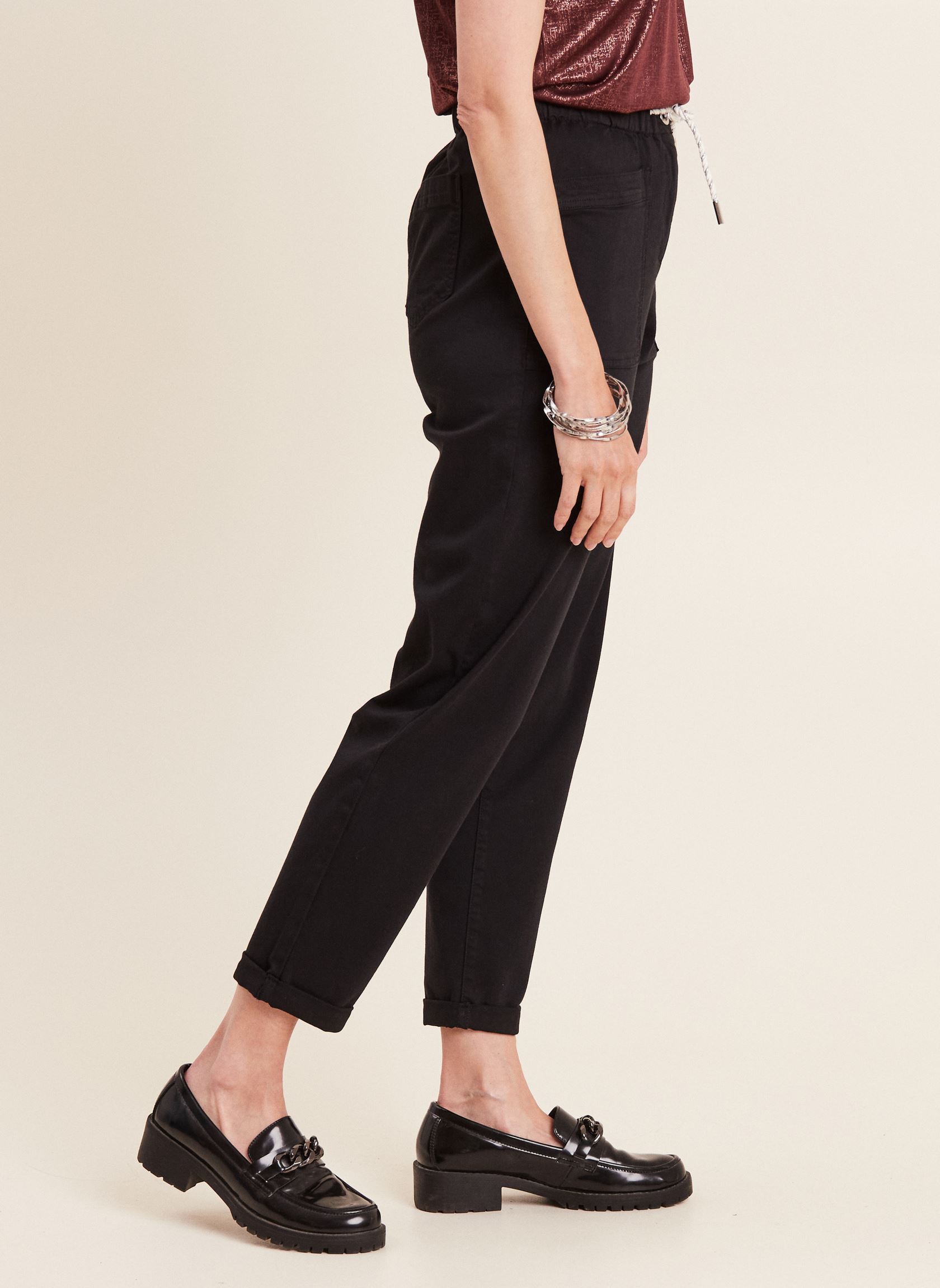 Pantaloni chino PEBAT donna nero Bréal Pantaloni chino PEBAT donna nero BLACK BEAUTY
