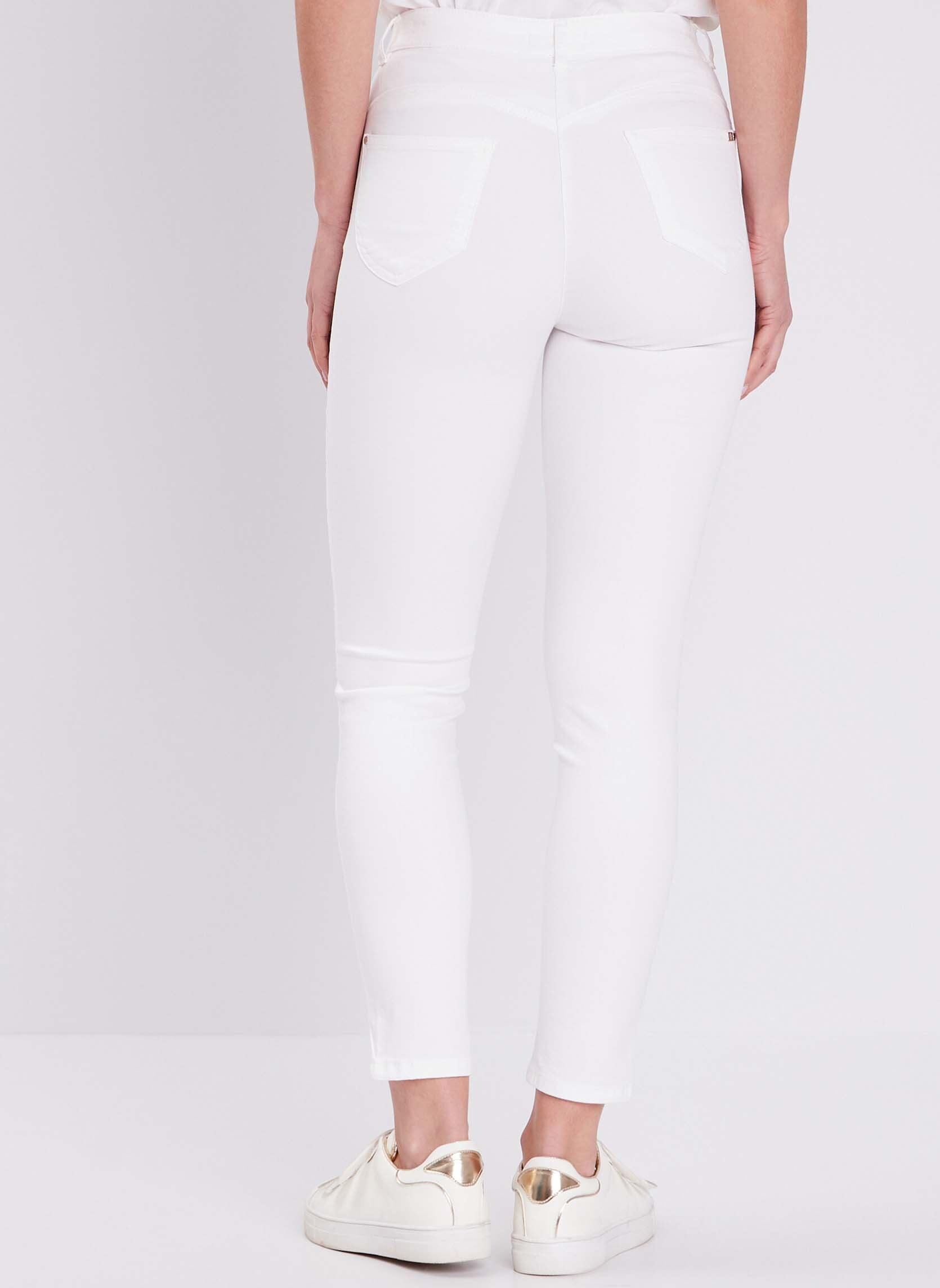 Slim-fit broeken PESUBLIME dames wit Bréal Slim-fit broeken PESUBLIME dames wit Brilliant White