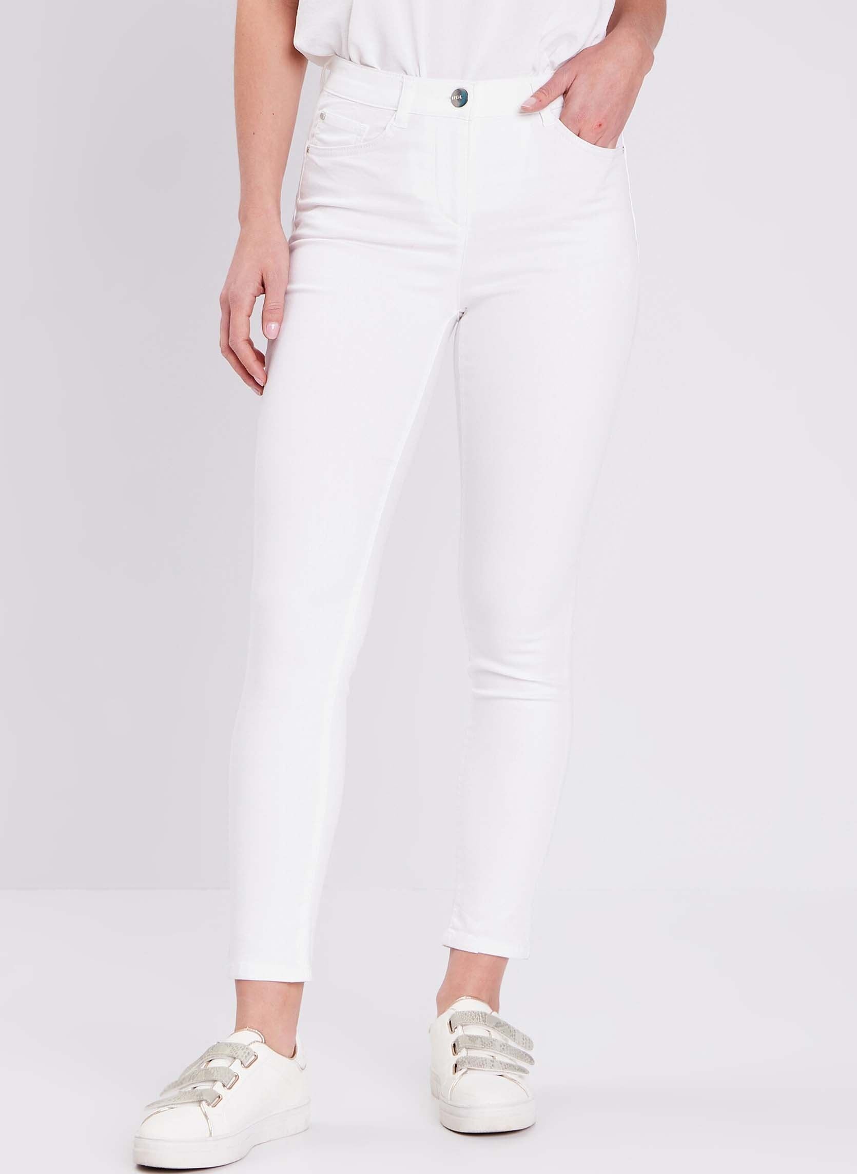 Slim-fit broeken PESUBLIME dames wit Bréal Slim-fit broeken PESUBLIME dames wit Brilliant White
