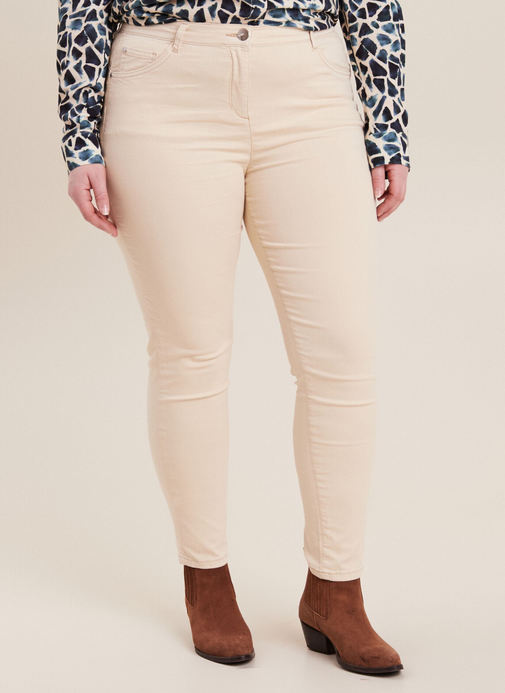 Pantalons slim PESUBLIME femme blanc Bréal Pantalons slim PESUBLIME femme blanc WHITECAP GRAY