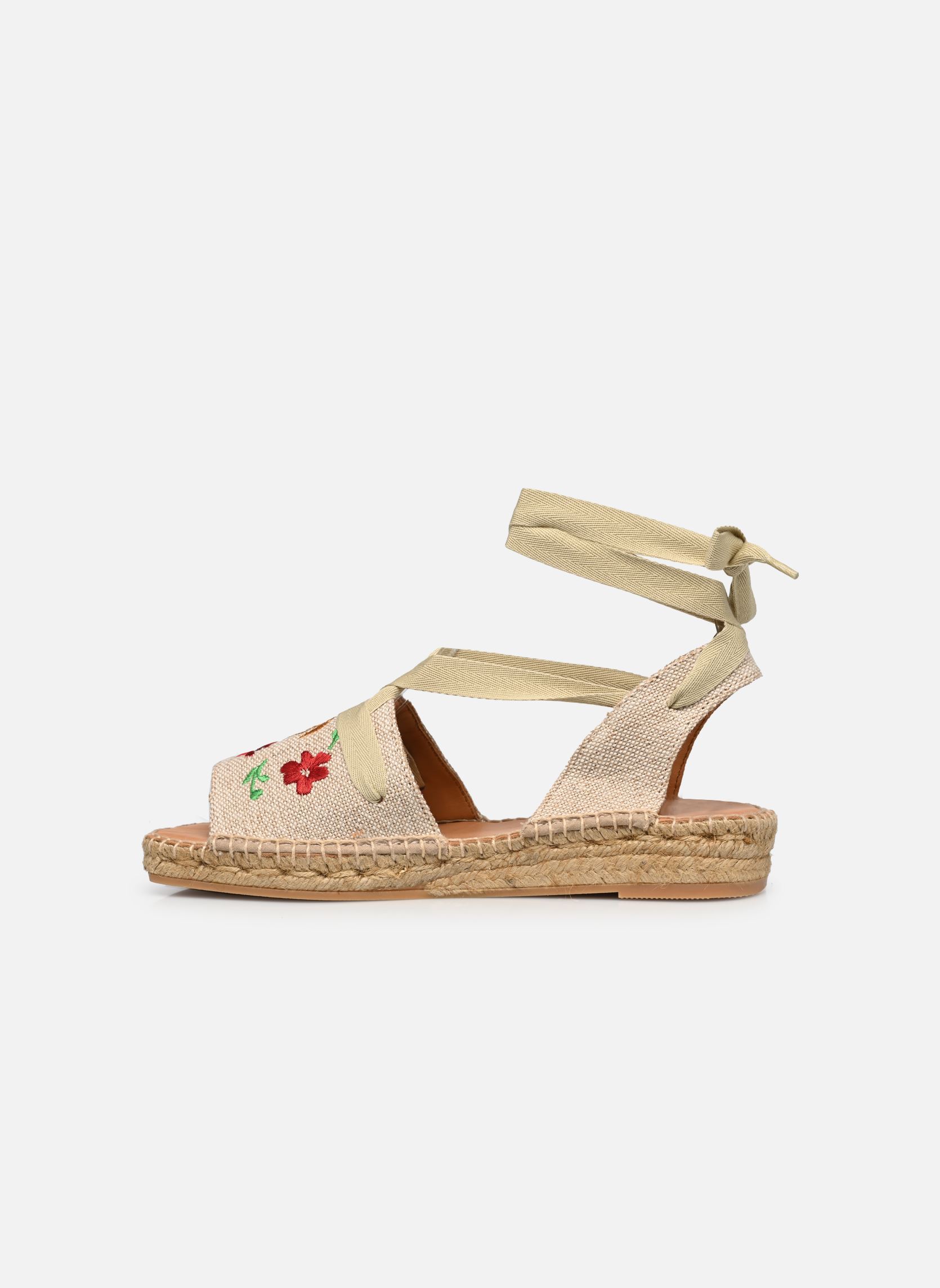 Espadrilles compensées et plateformes Nerane Flower femme beige Naguisa Espadrilles compensées et plateformes Nerane Flower femme beige BRICK