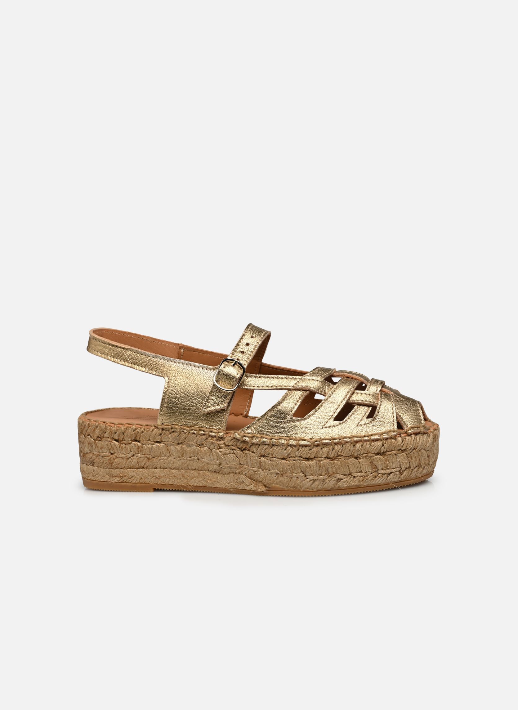 Naguisa Espadrillas con zeppa e plateau Thalis Double donna oro